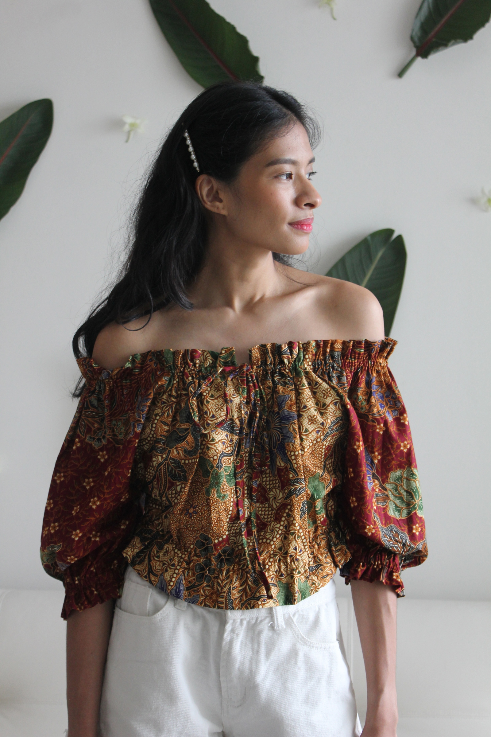 Cropped Batik Blouse - Earth care