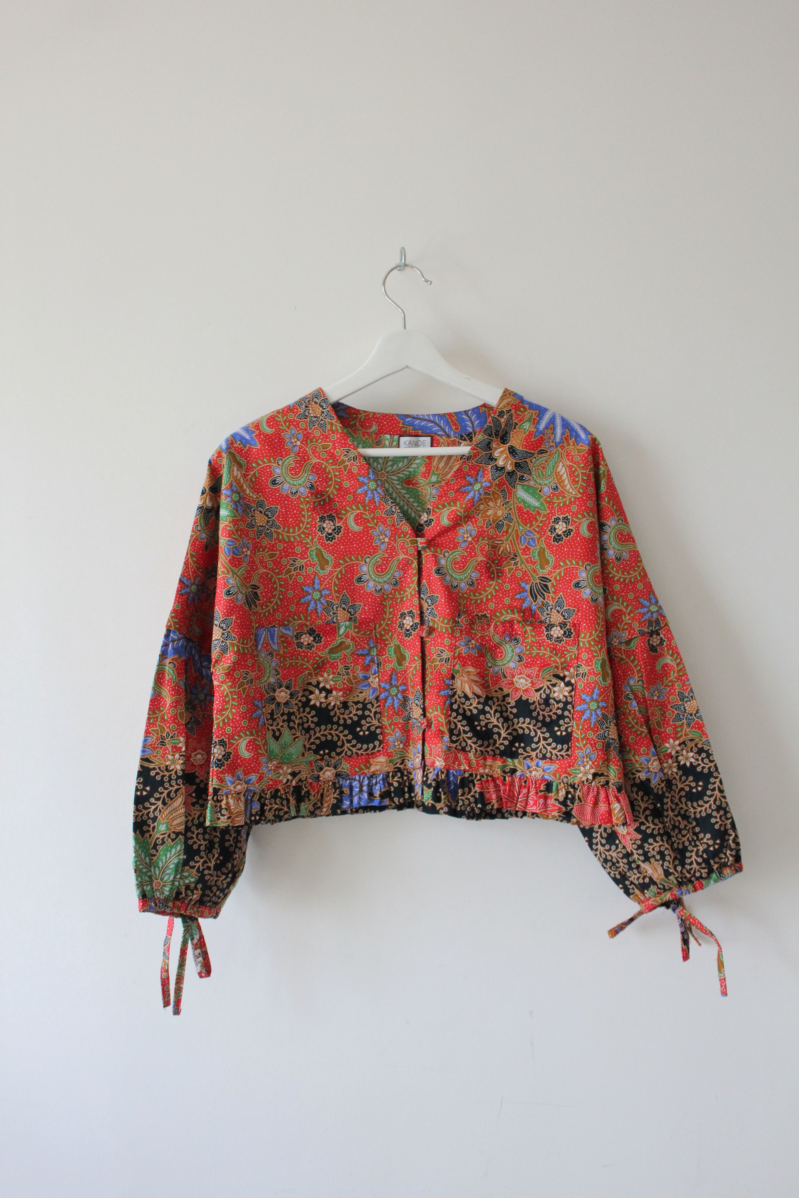 Batik Cropped Jacket - Vines