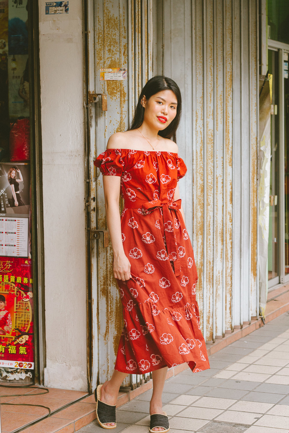 Batik Terap Mermaid dress - Oolong tea
