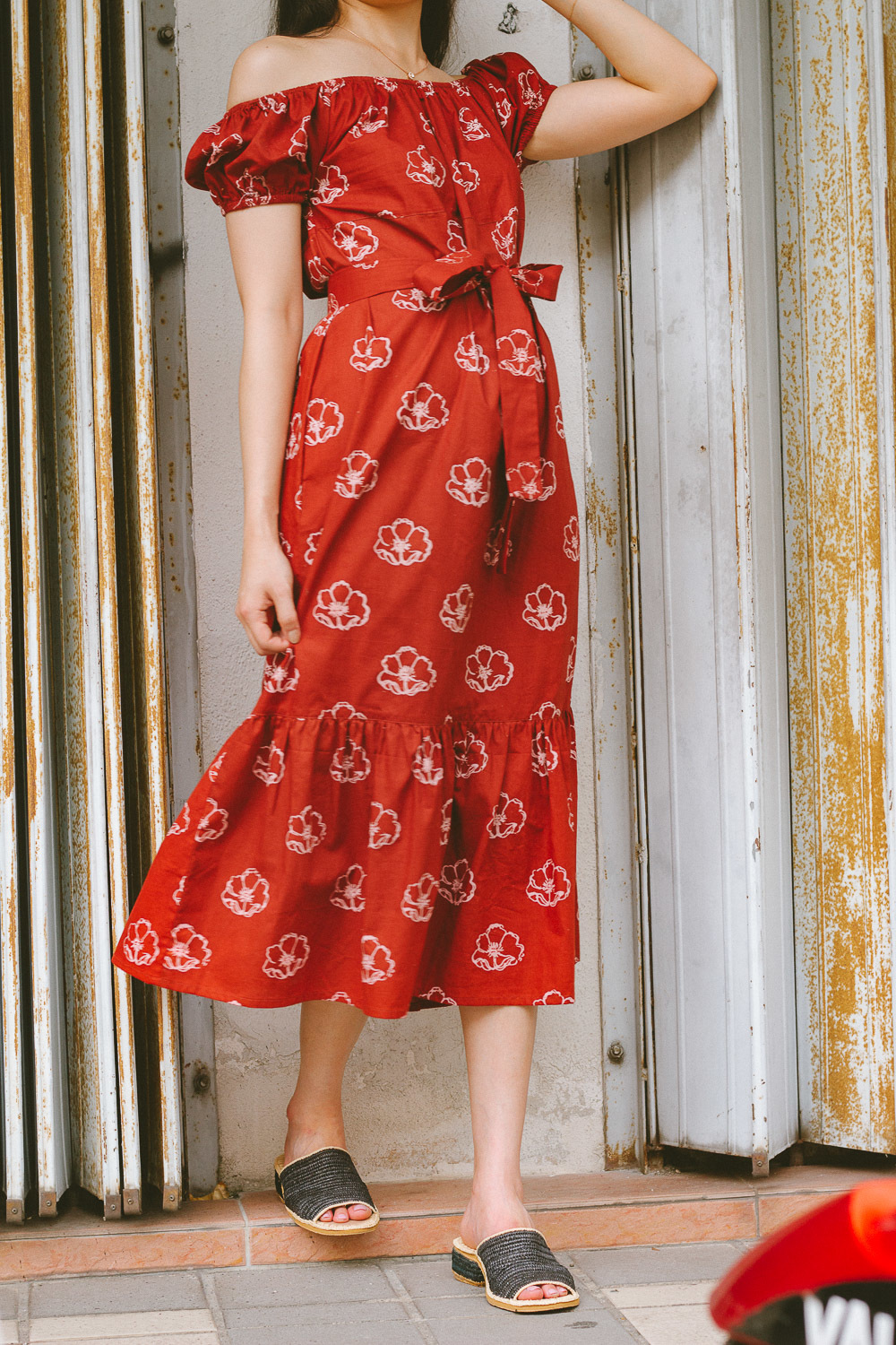 Batik Terap Mermaid dress - Oolong tea