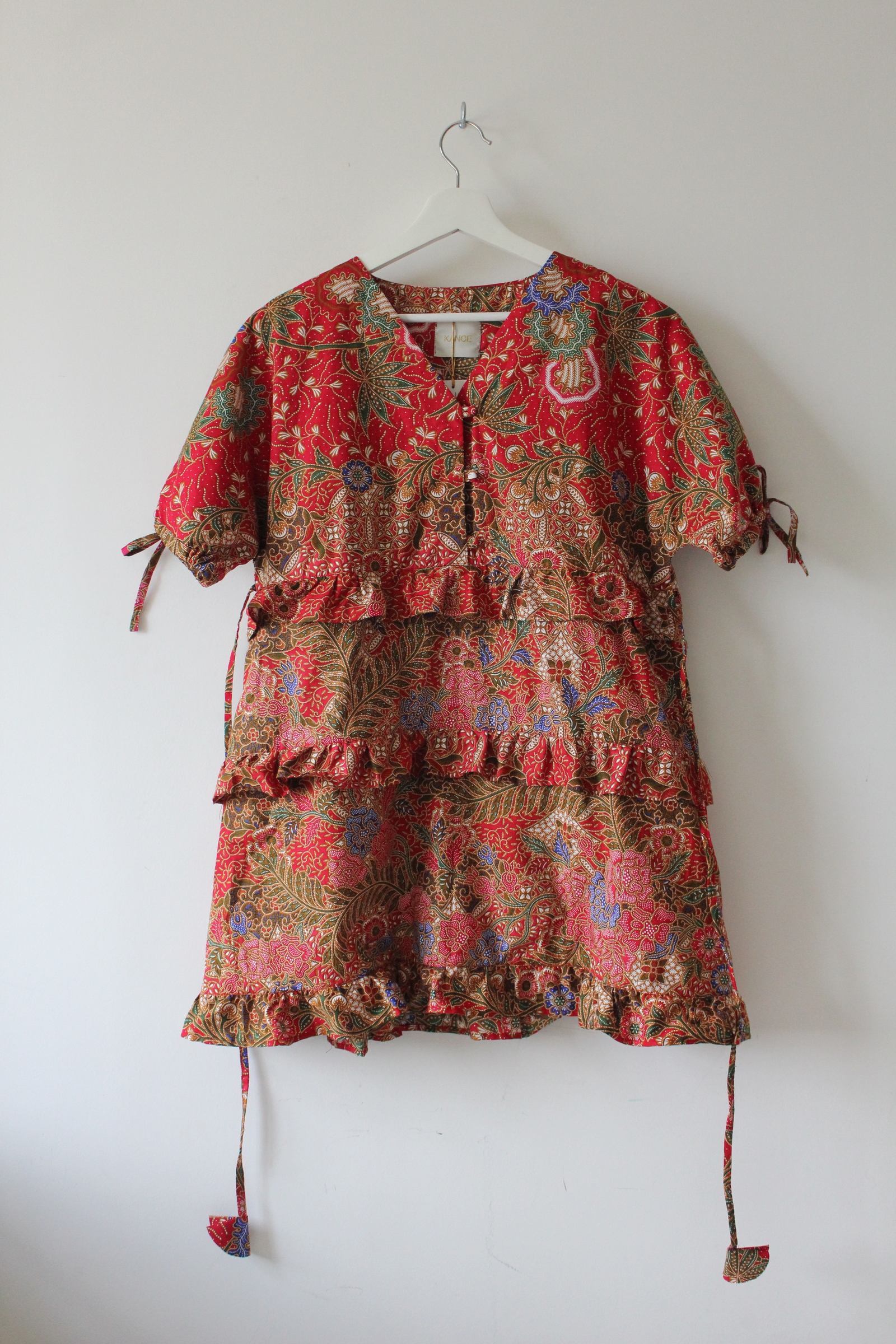 Batik Frill Dress - Warm Rue