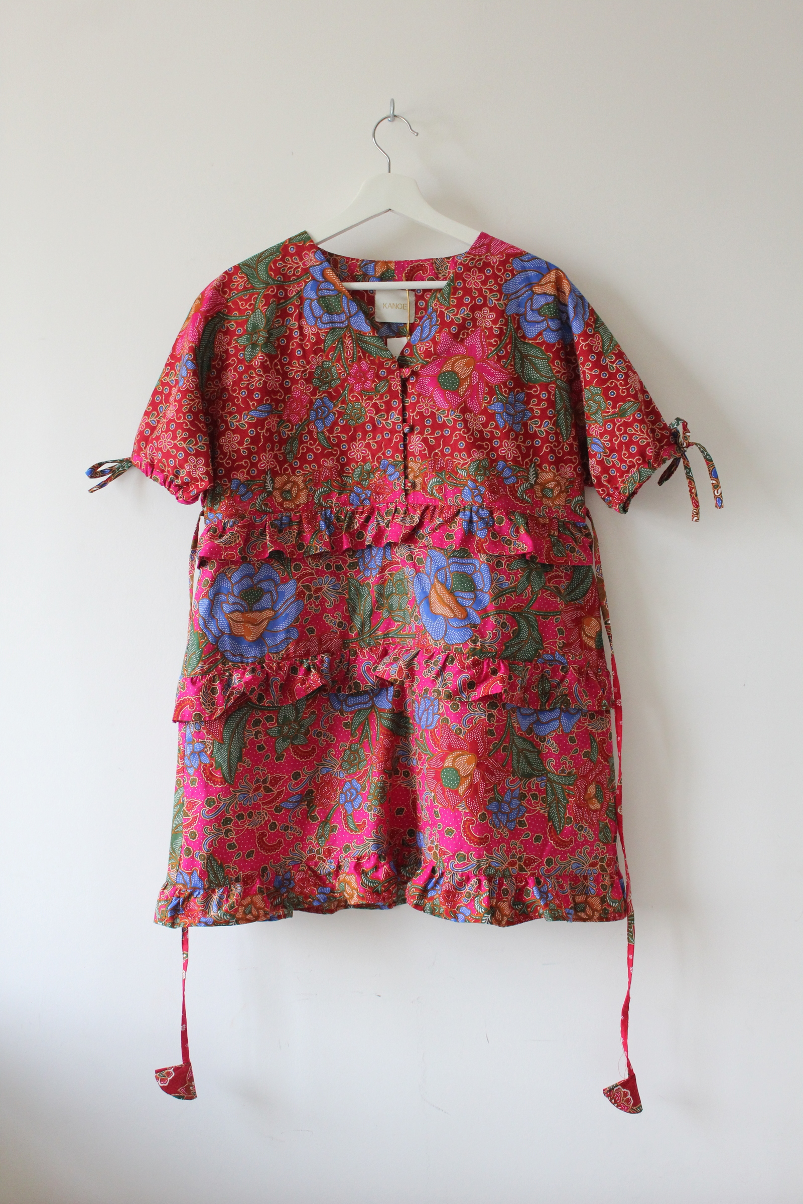 Batik Frill Dress - Bouquet