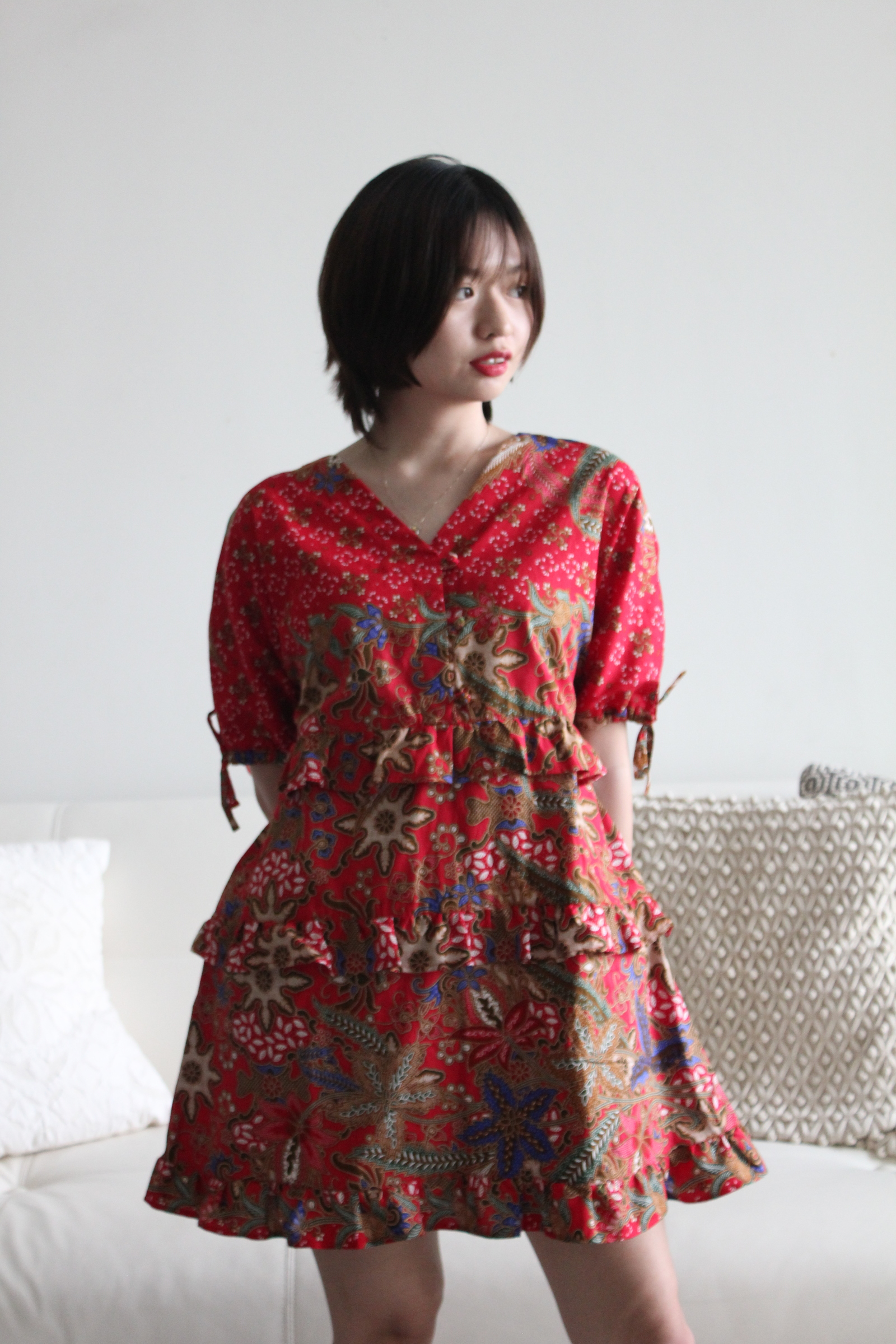 Batik Frill Dress - Passion star