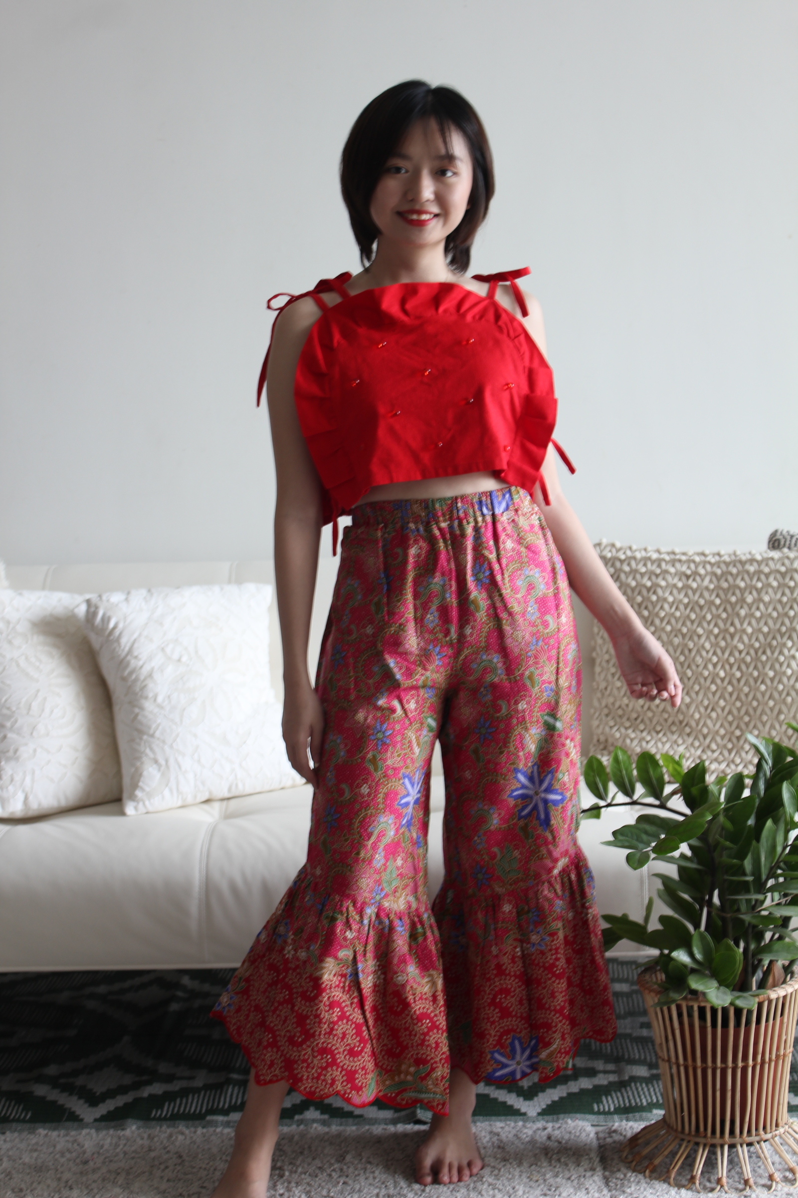 Scallop Batik Frou Pants - Samba