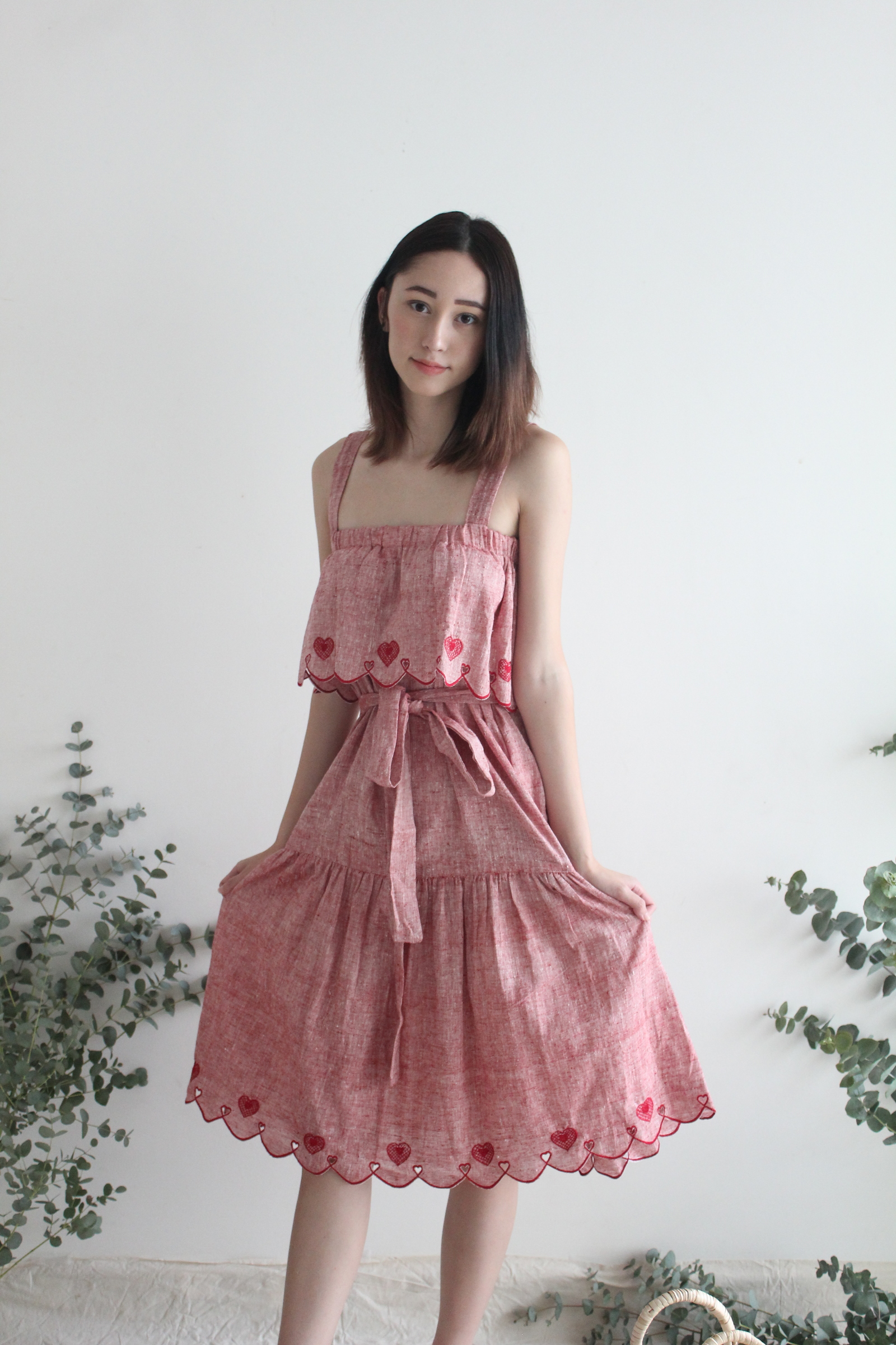 Layer cake dress - i love you ( Red/Red )