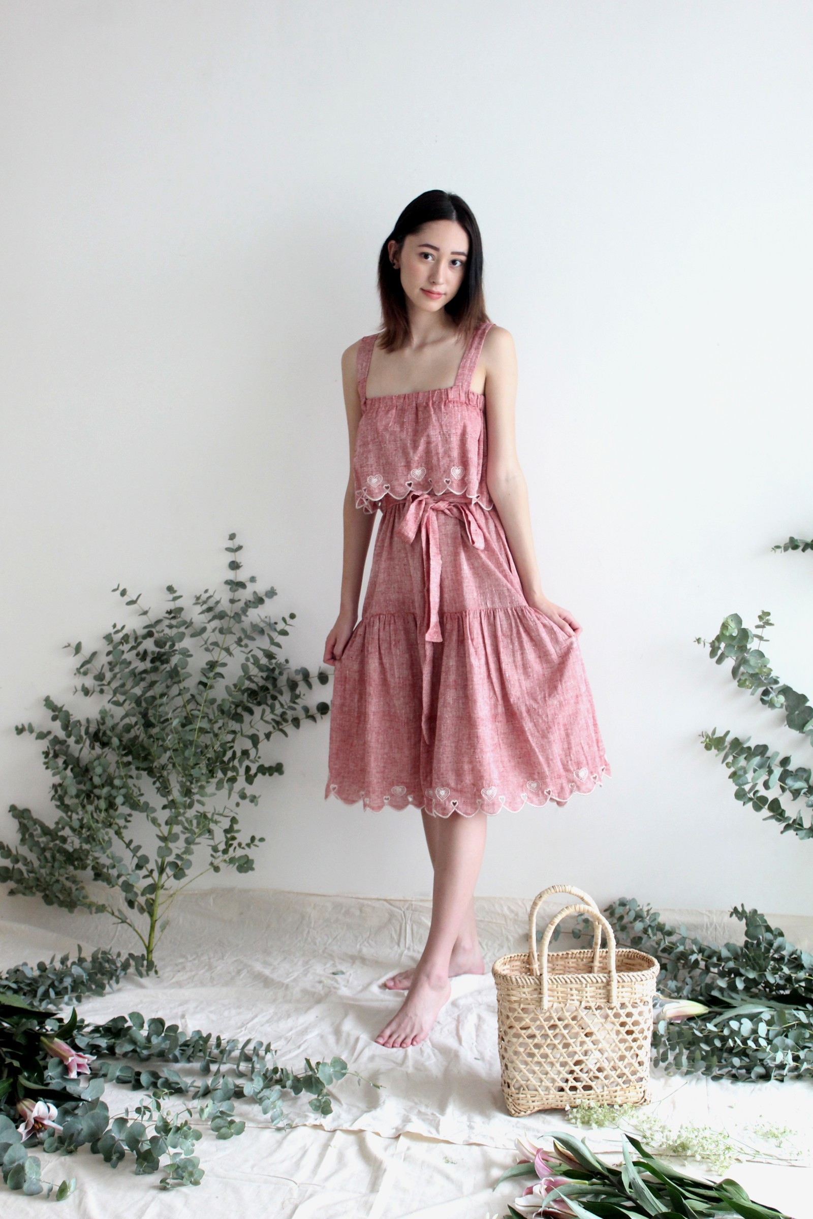 Layer cake dress - i love you ( Red/White )