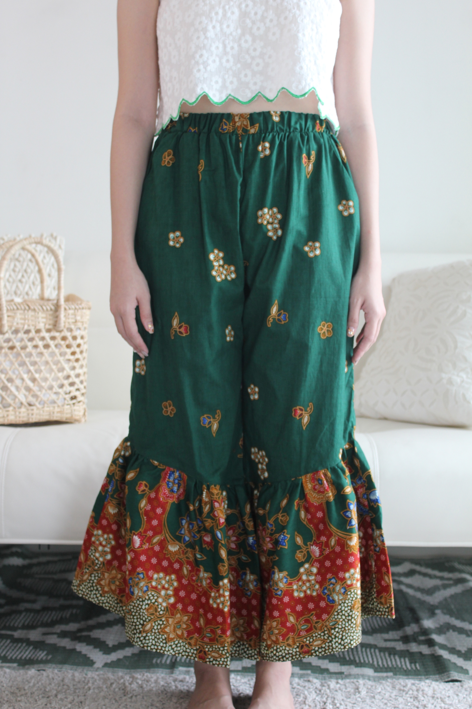Batik Frou Pants - Emerald Mermaid
