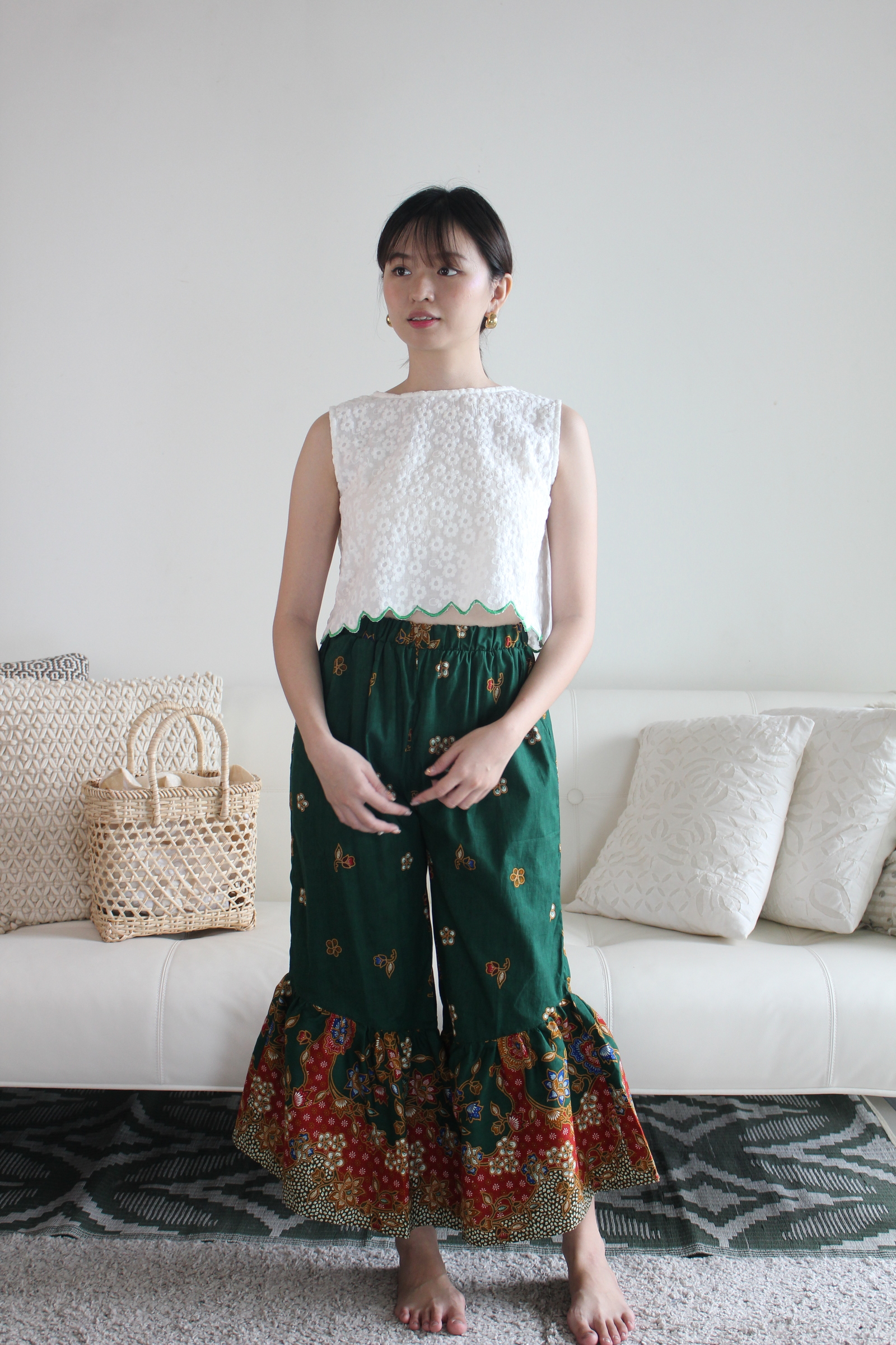 Batik Frou Pants - Emerald Mermaid