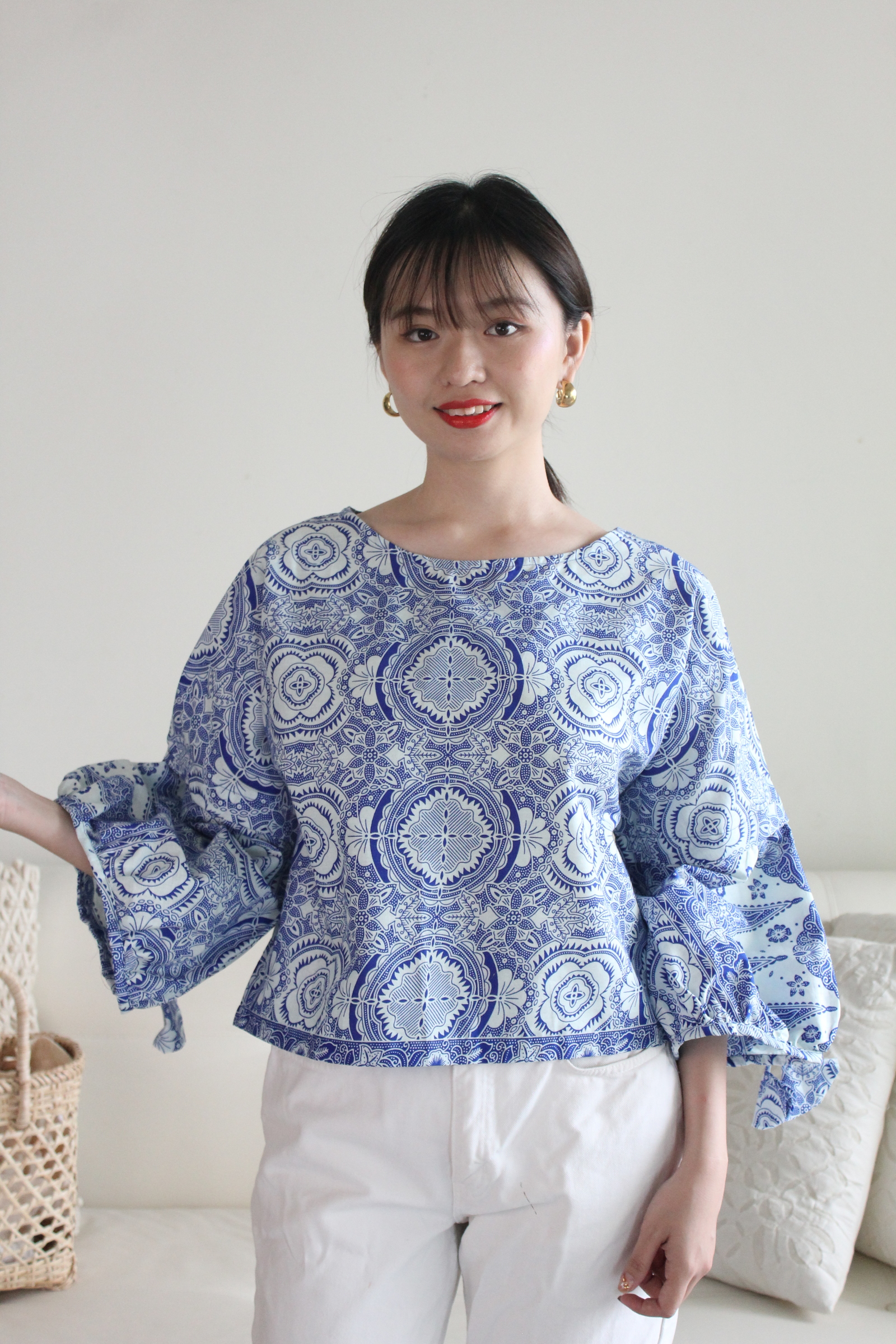Klassik Batik Top - Porcelain Blue