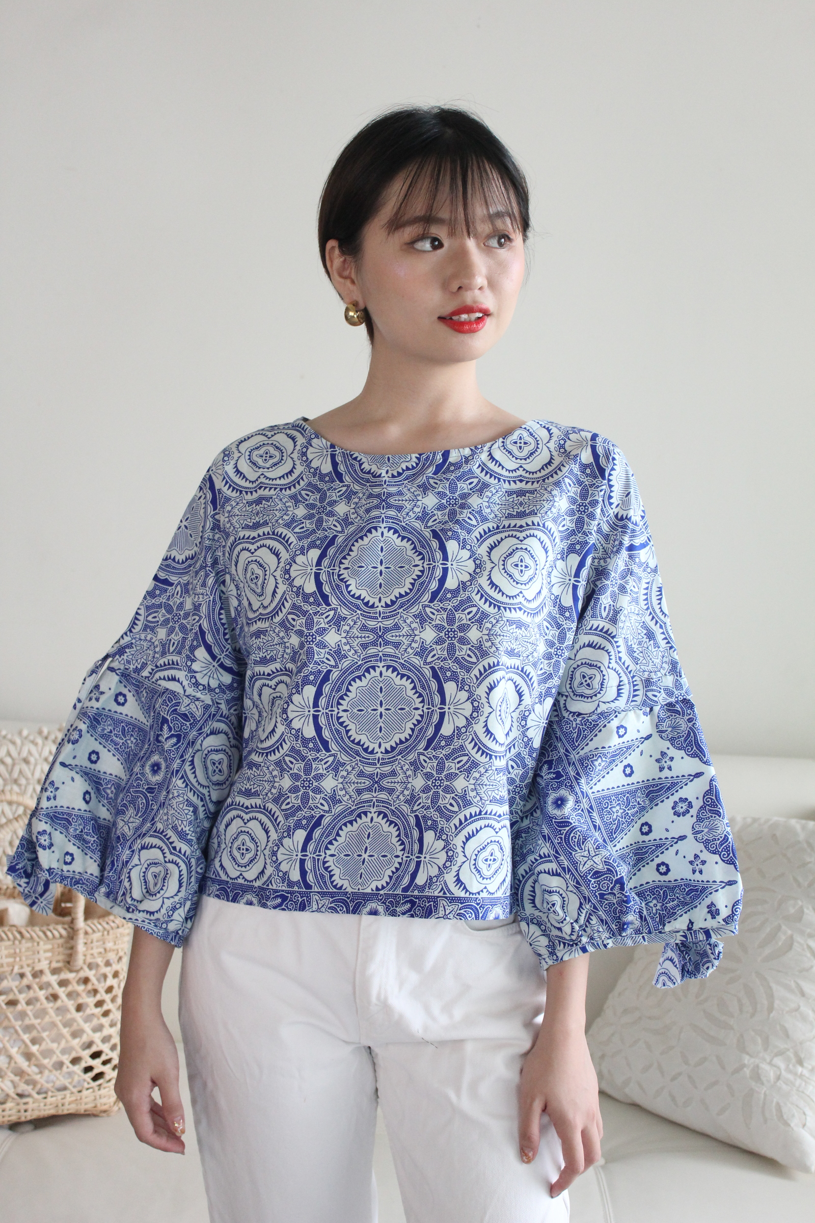 Klassik Batik Top - Porcelain Blue