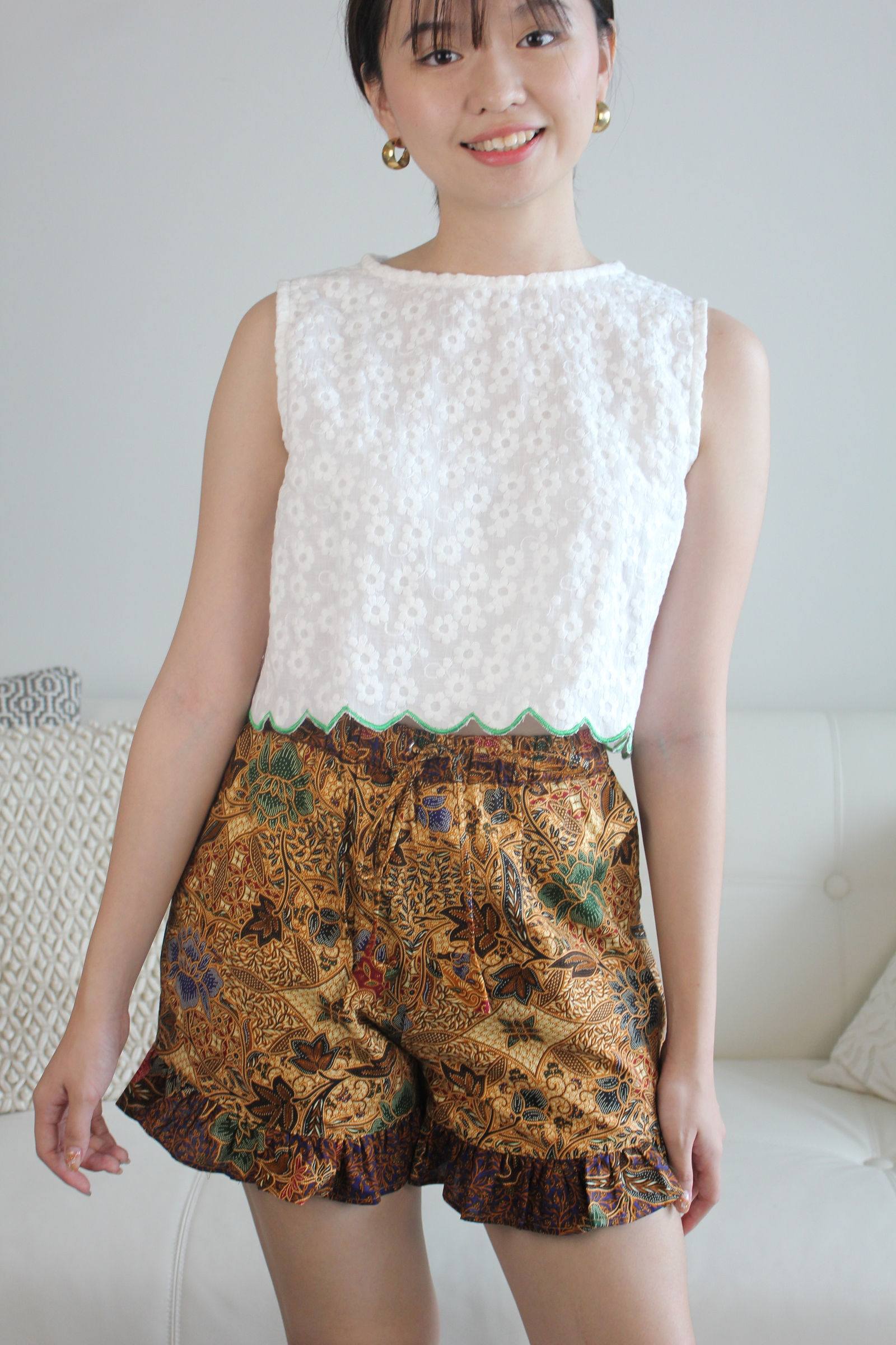 Batik Frou Shorts - Oceana Blue