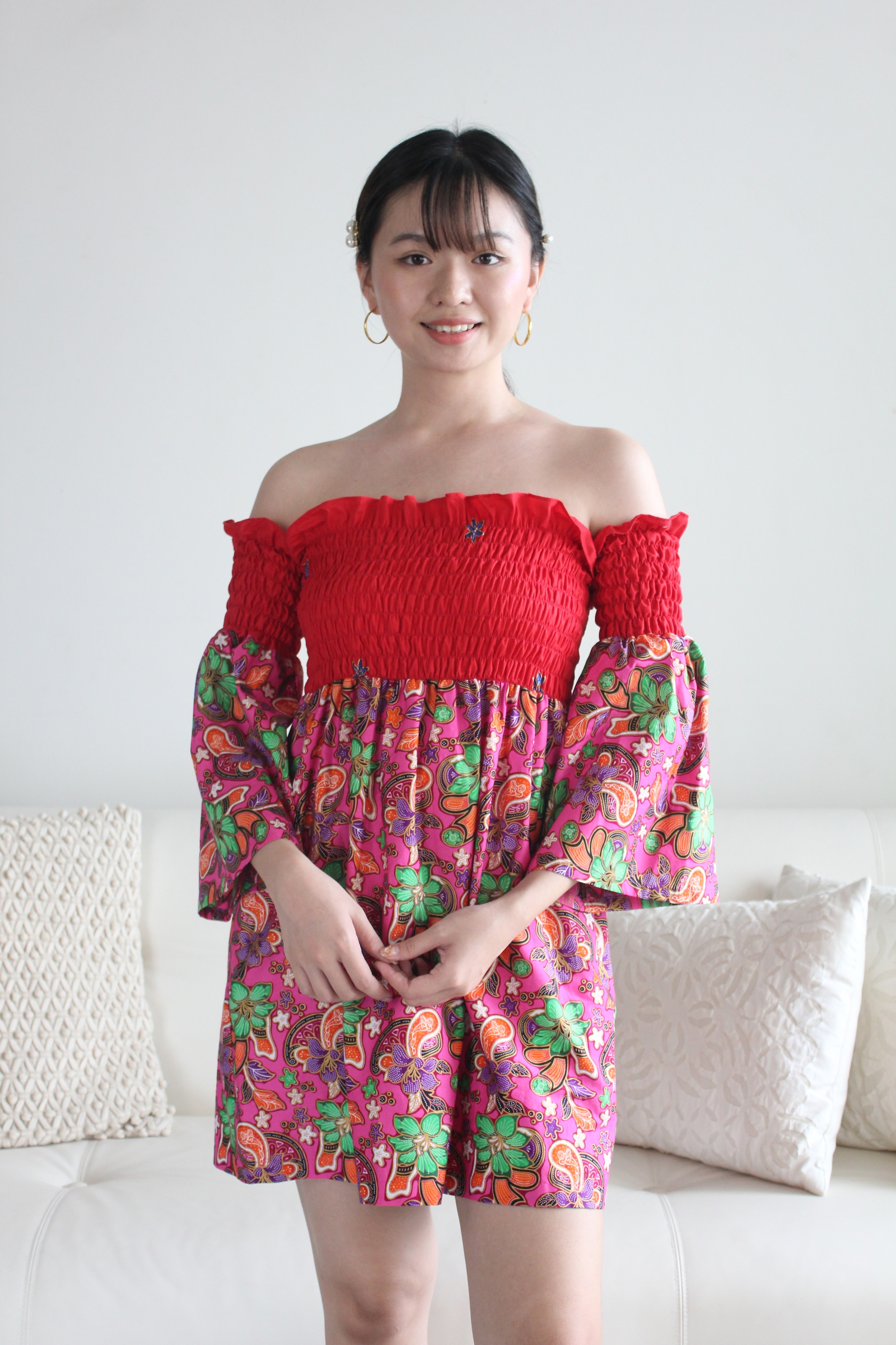 Bella Dress - Manhattan (Goldline Batik)