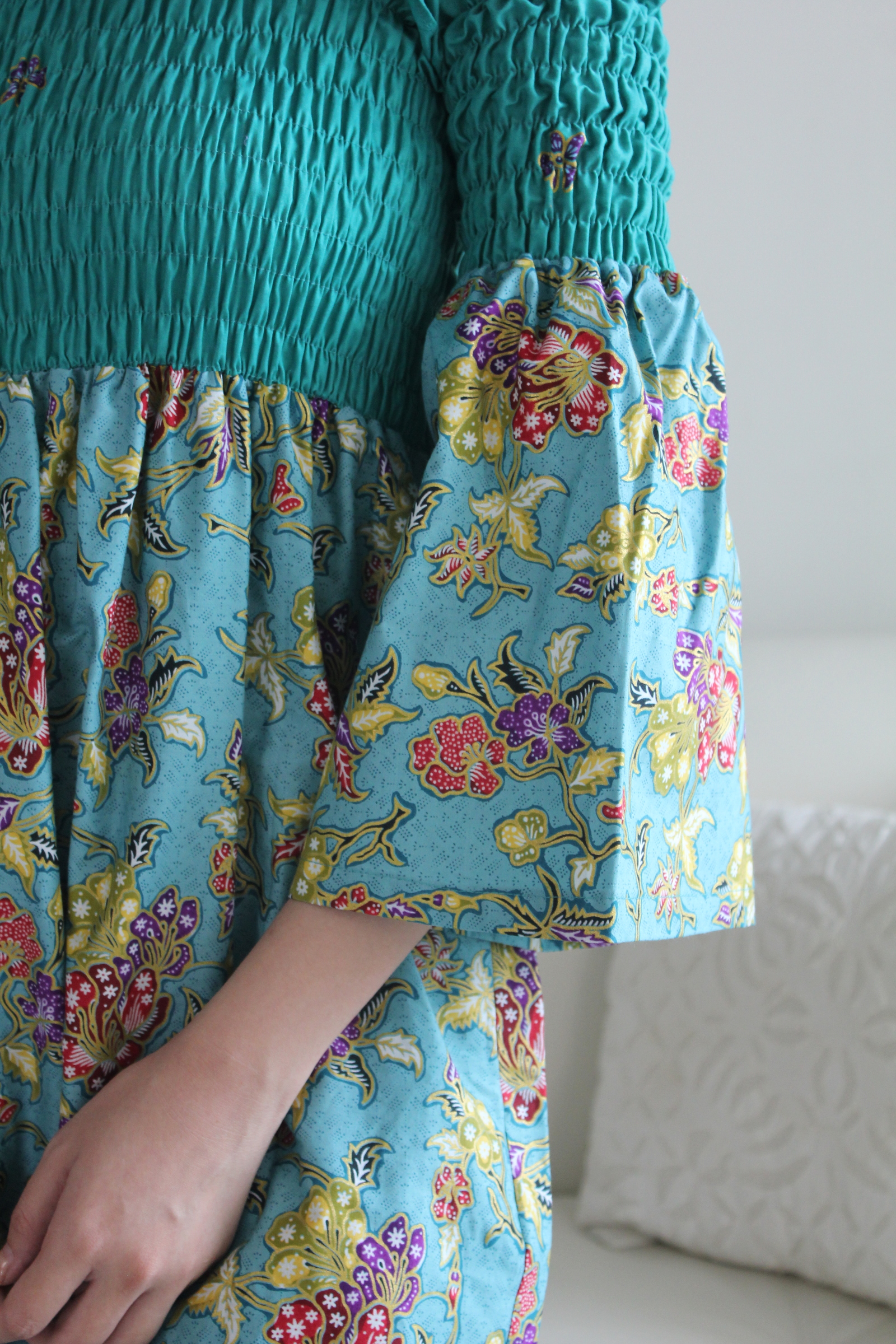 Bella Dress -Tequila Teal  (Goldline Batik)