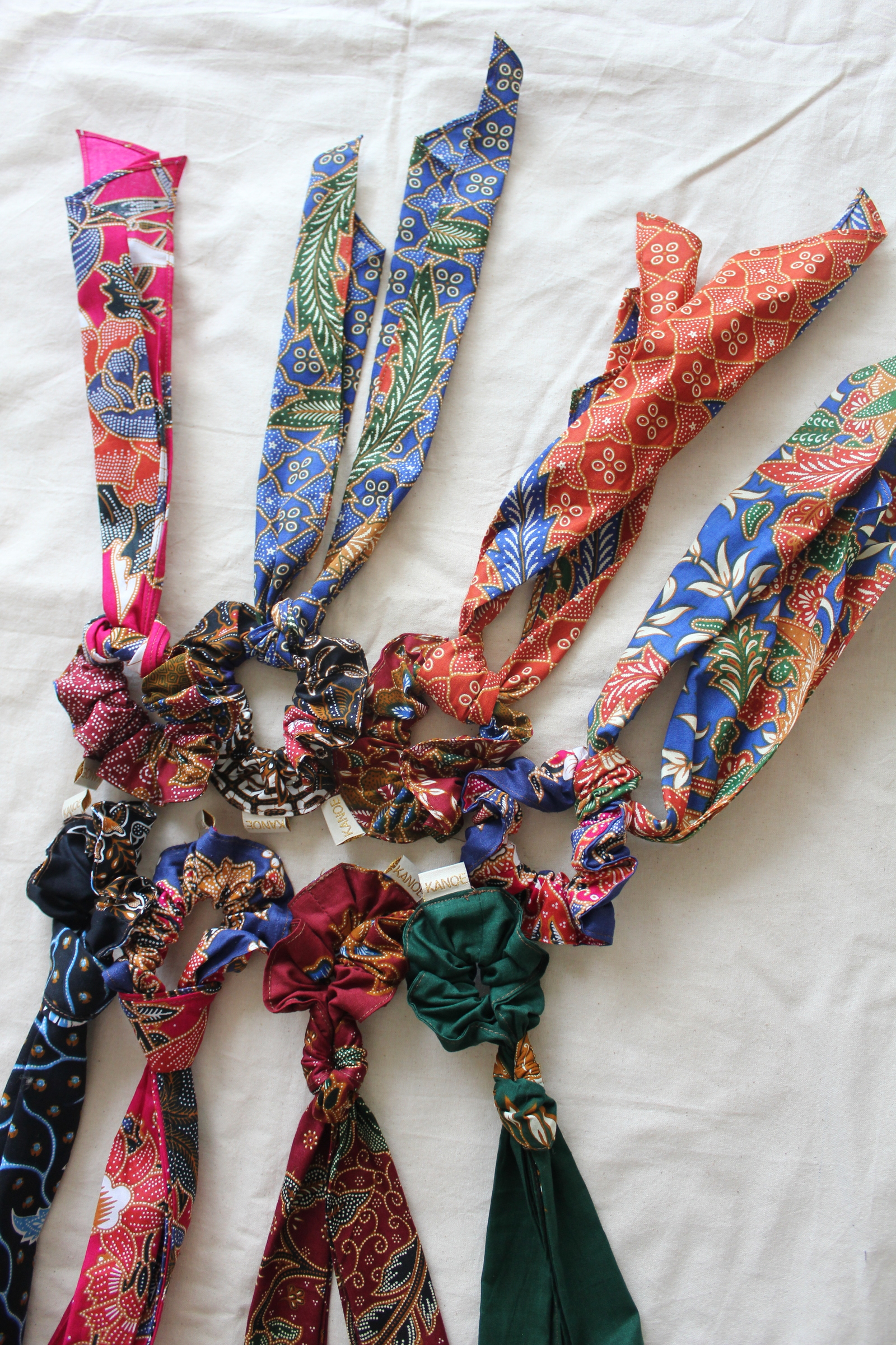 Batik Scrunchie with ribbon