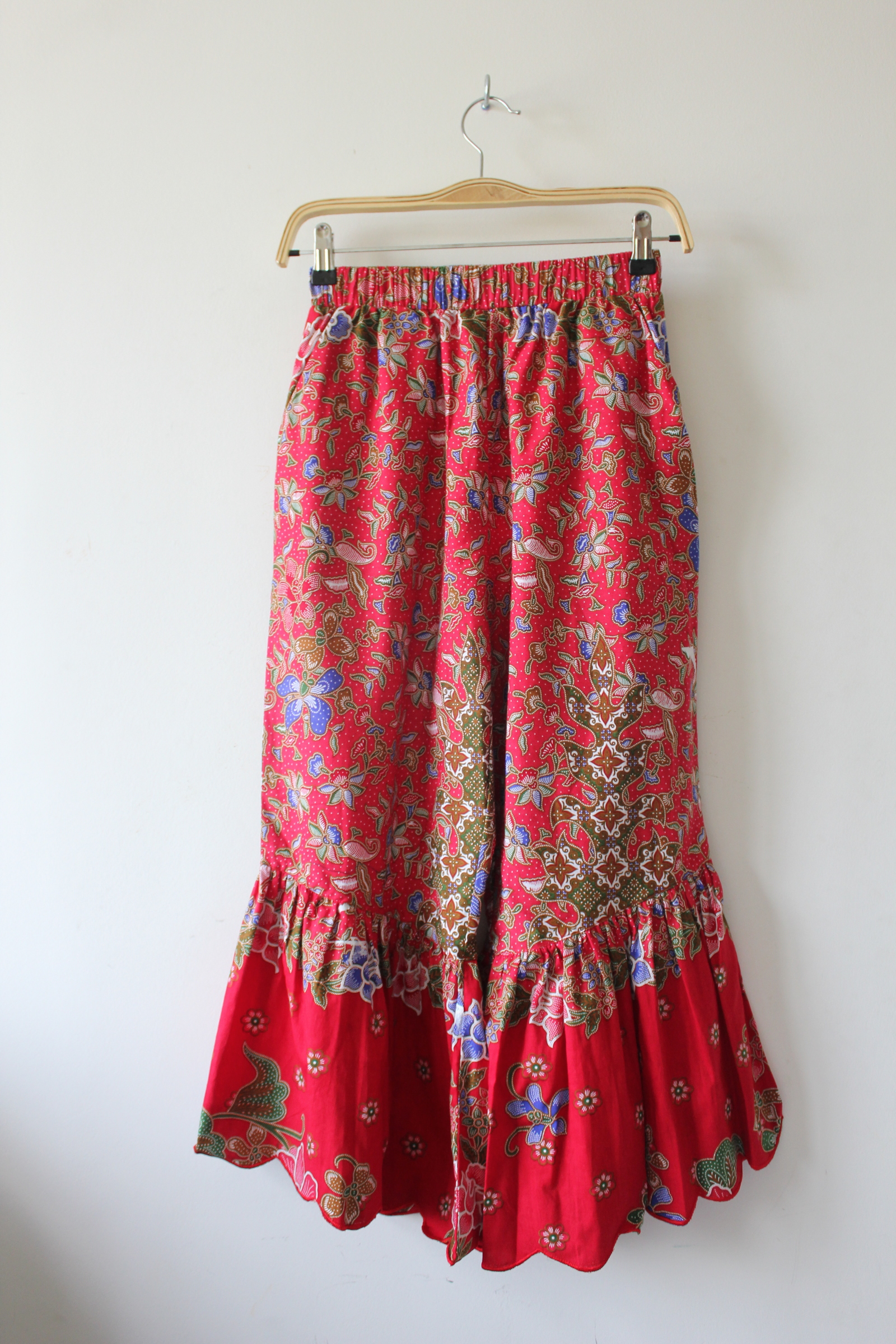 Scallop Batik Frou Pants - Ivy