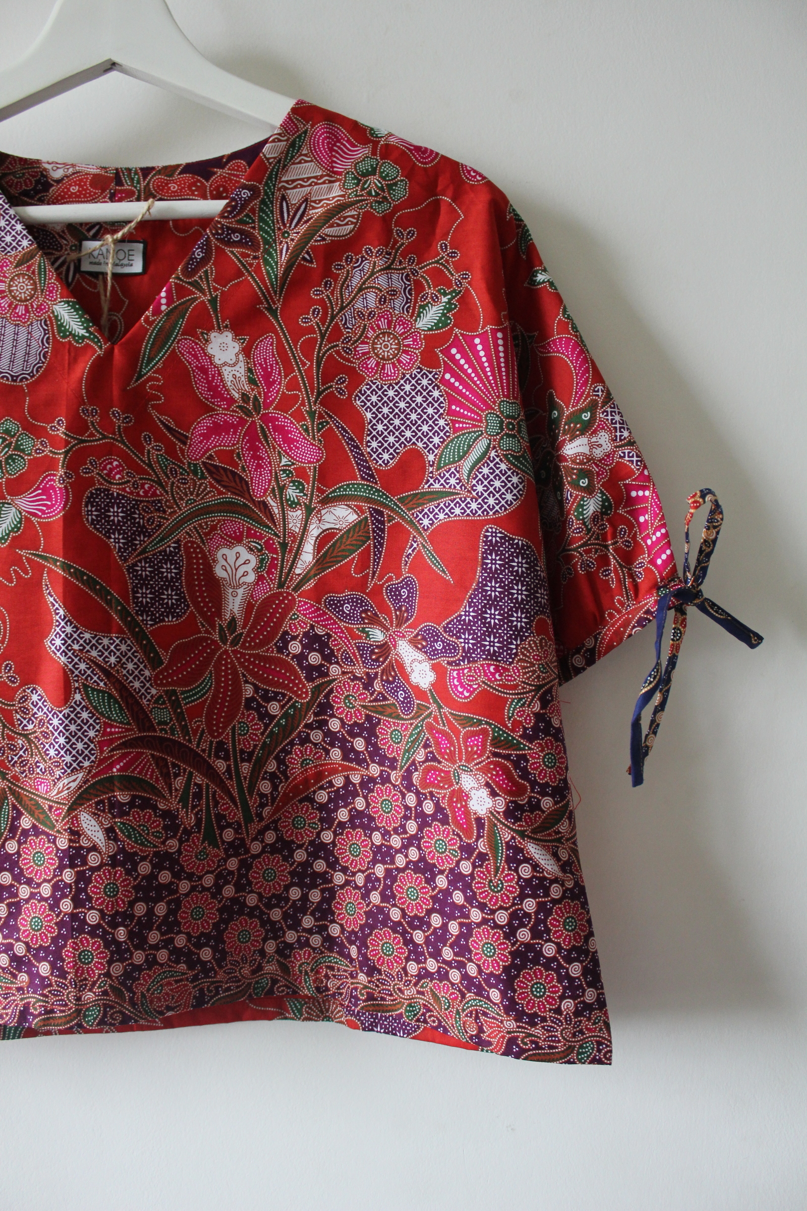 Avery Dae Batik Top - Red Rue