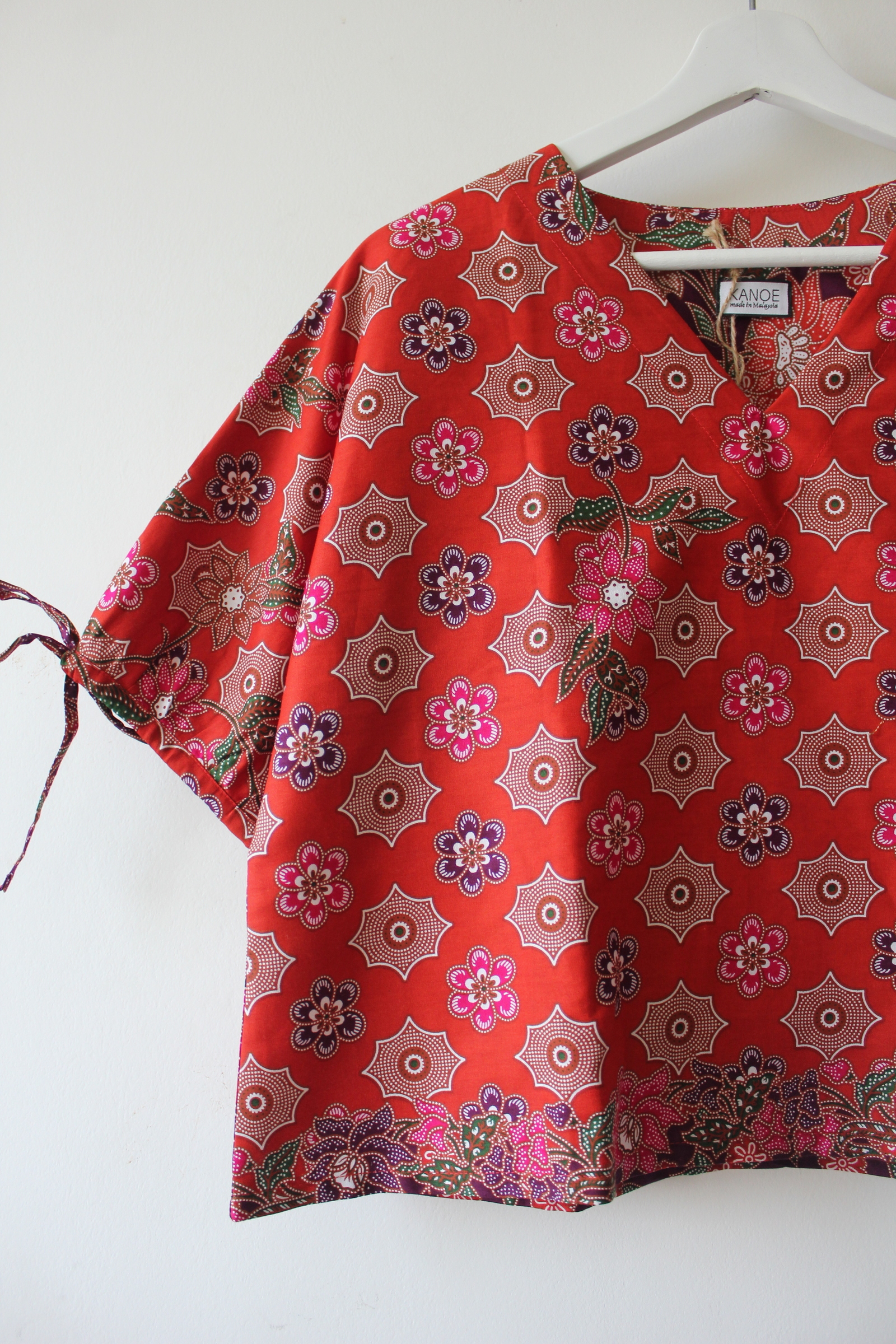 Avery Dae Batik Top - Red Ruby