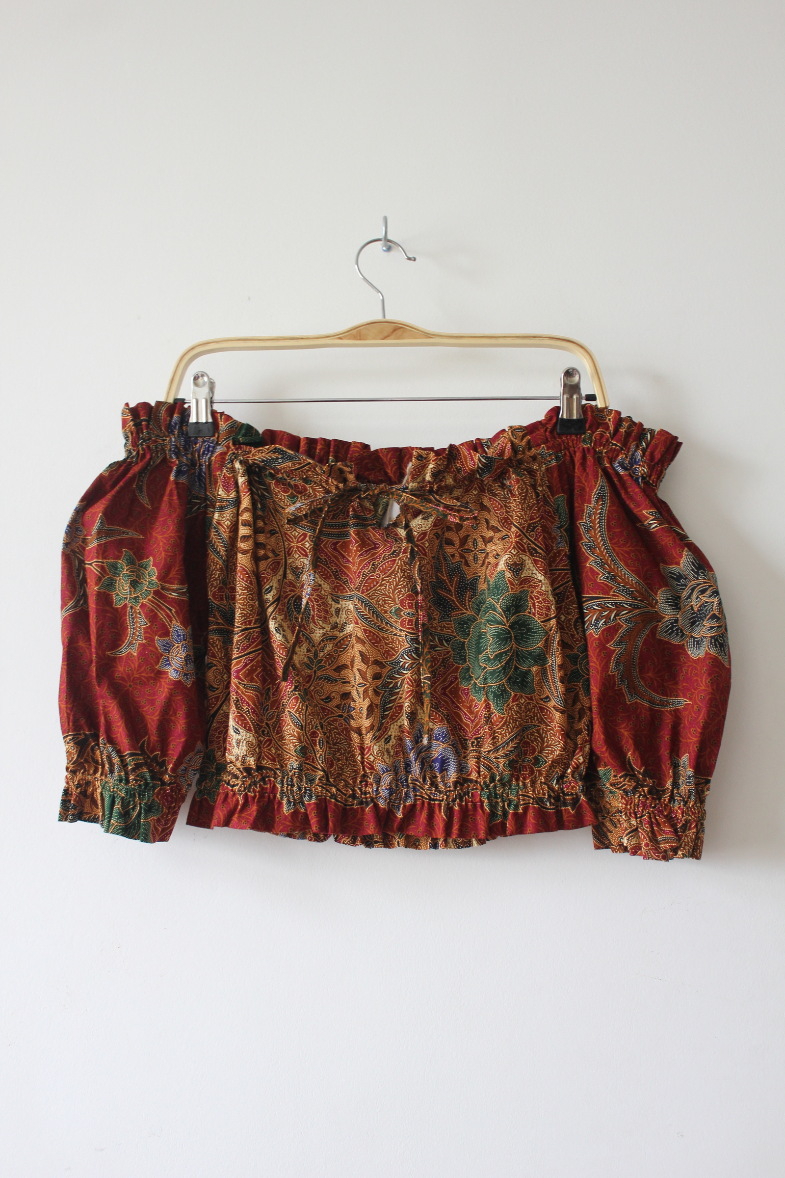 Cropped Batik Blouse - Au Autumn