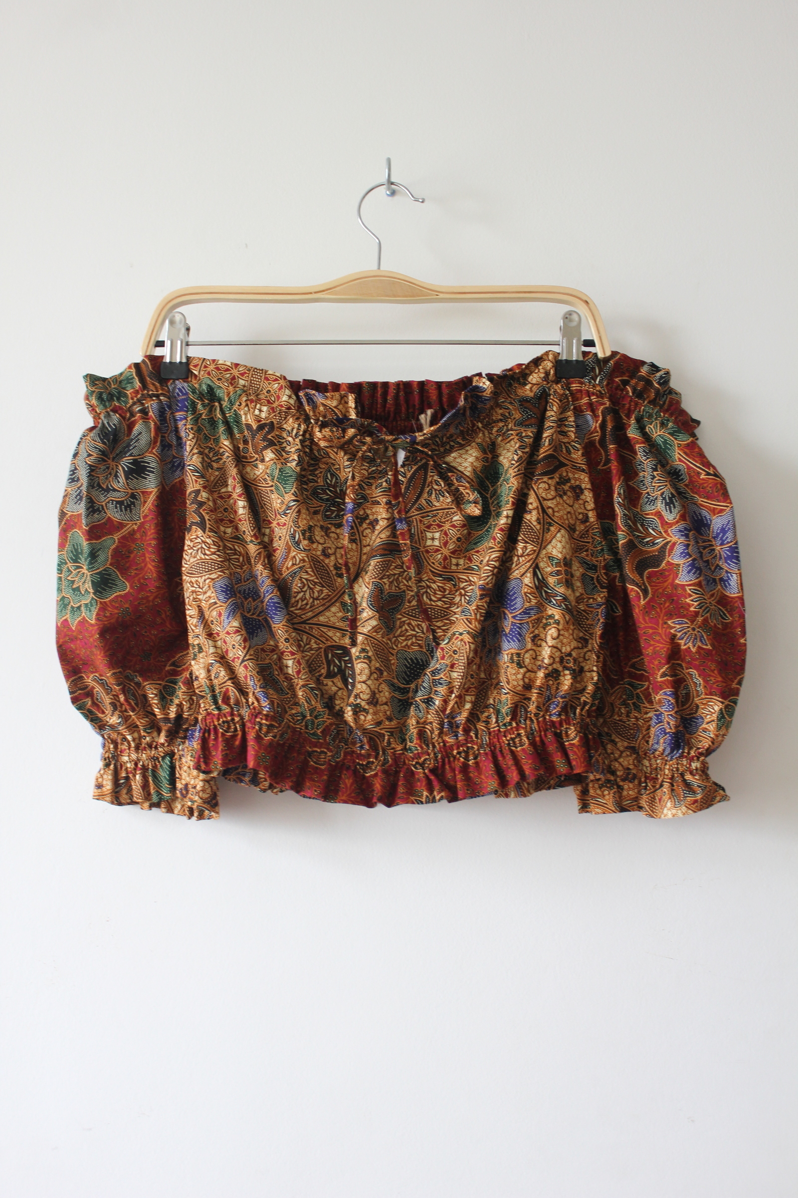 Cropped Batik Blouse - Sweet November