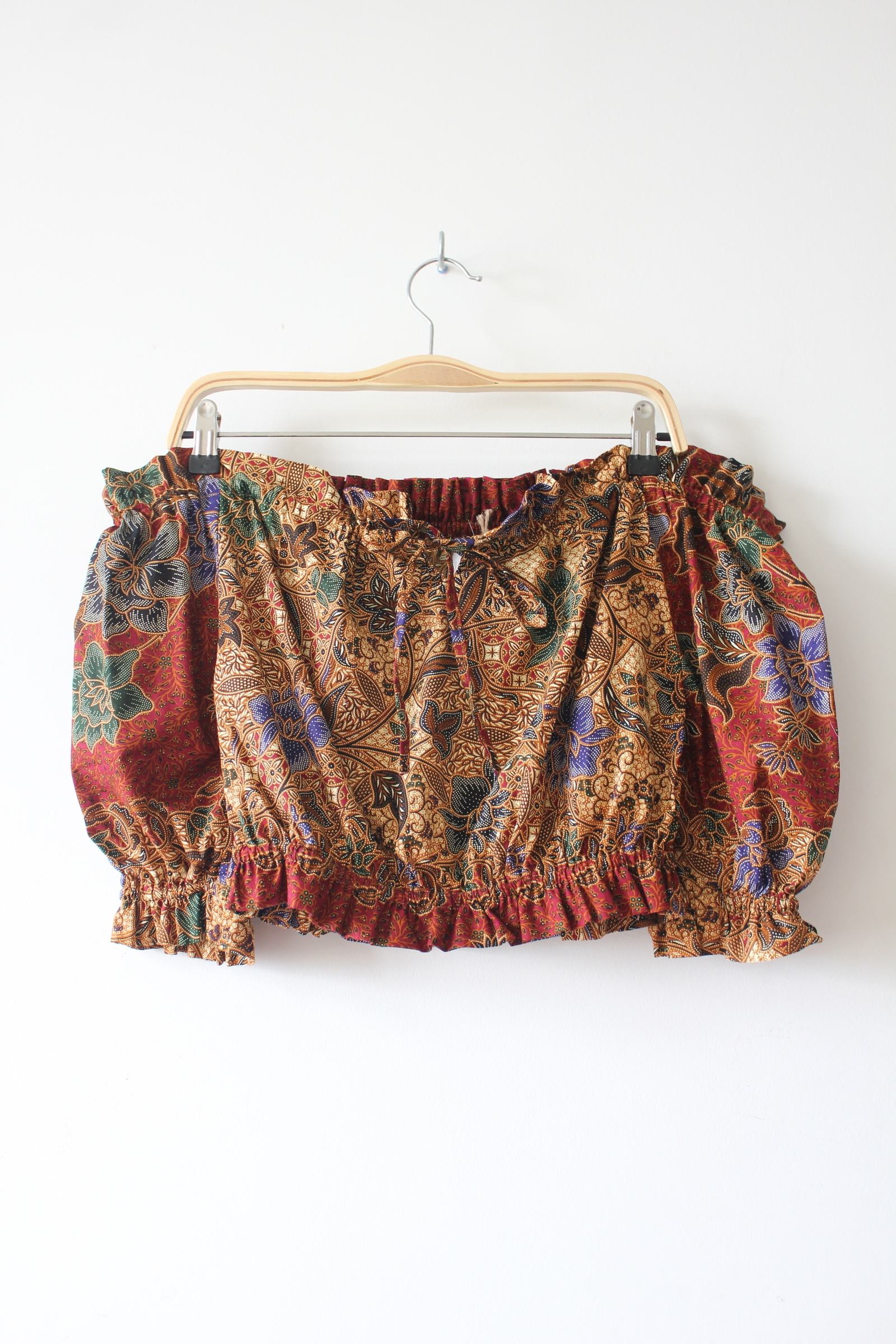 Cropped Batik Blouse - Sweet November