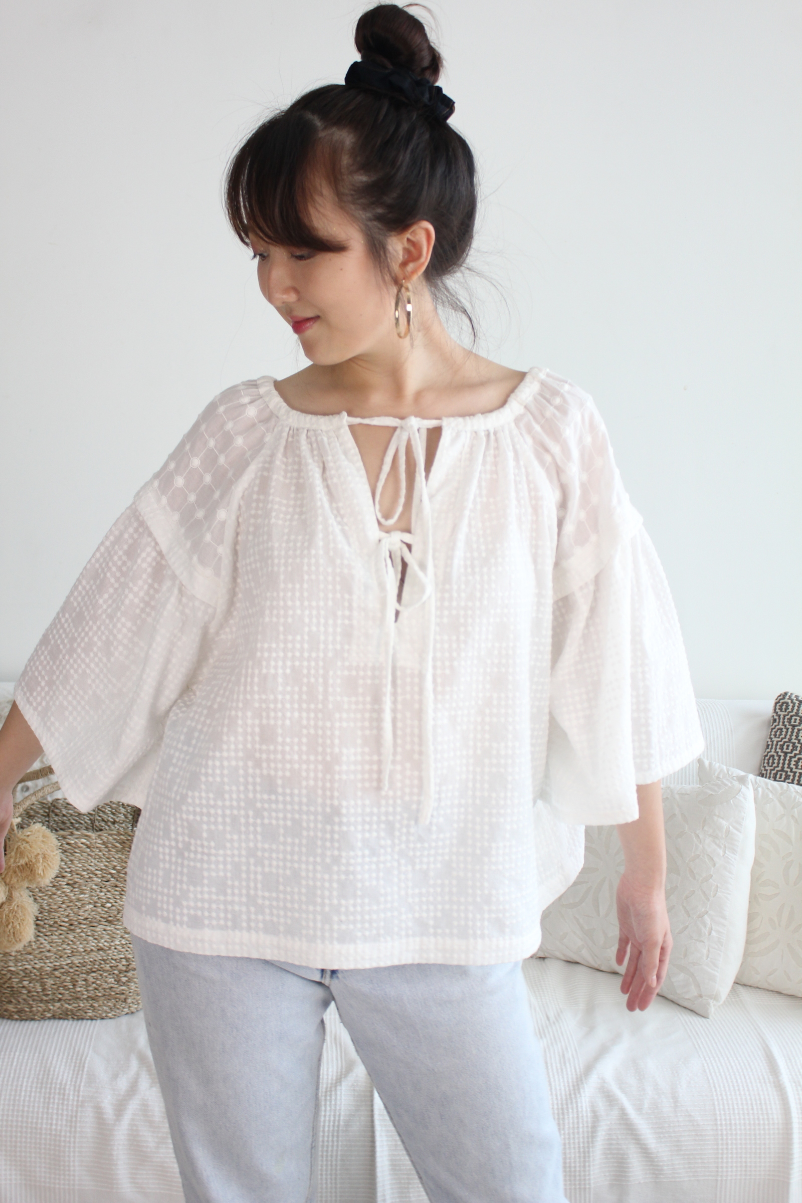 Smock Top - Neve / Bianco
