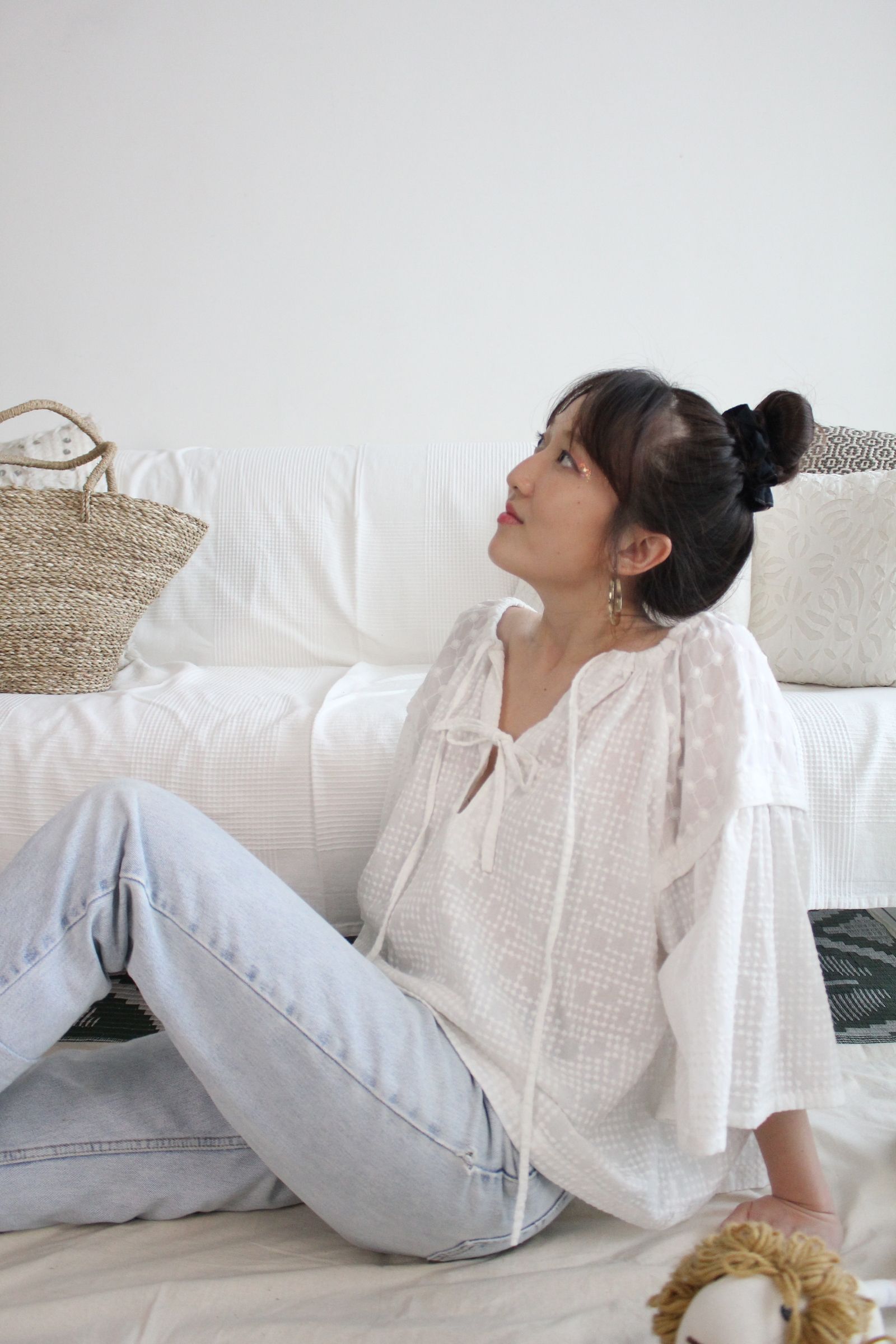 Smock Top - Neve / Bianco