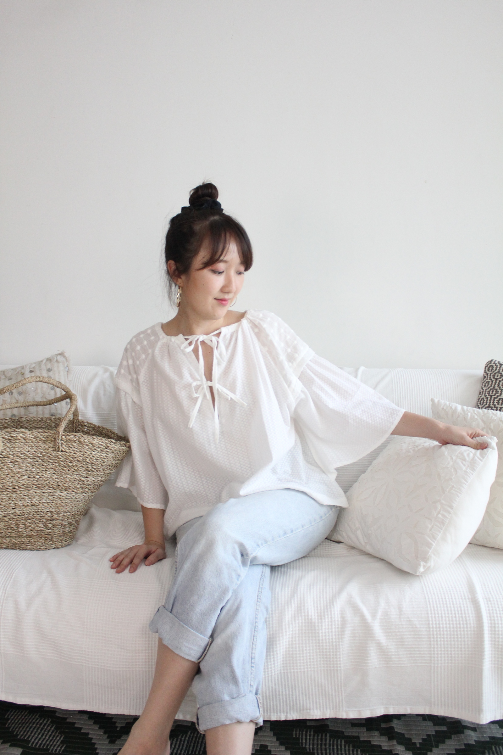 Smock Top - Bianco