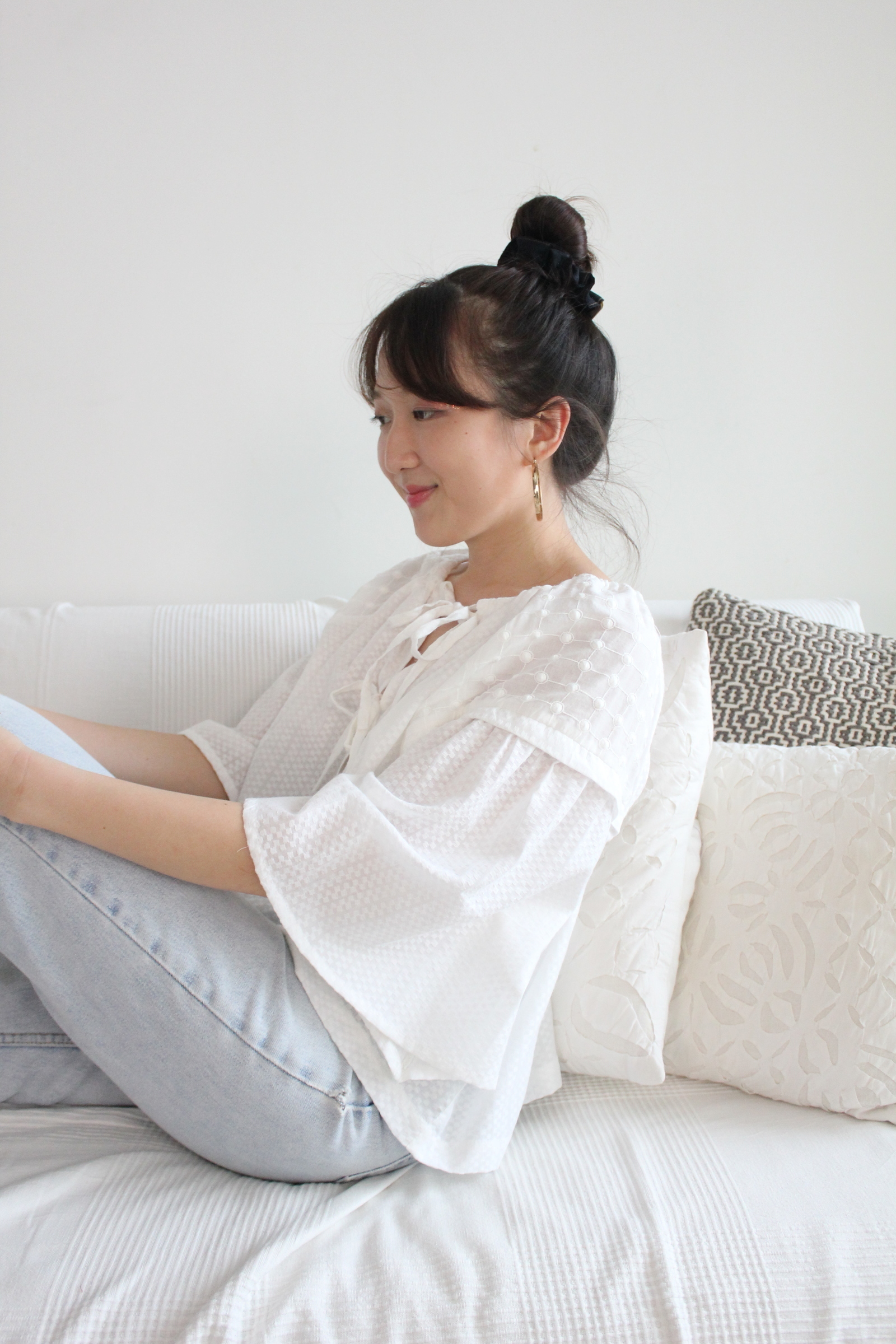 Smock Top - Bianco