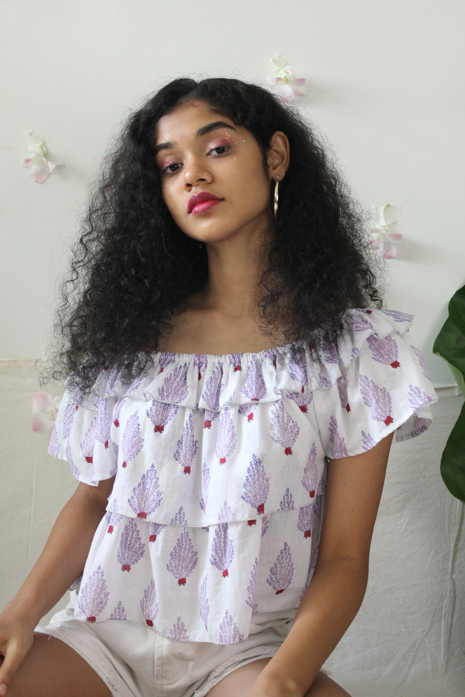 Flower Frill Top - Levy