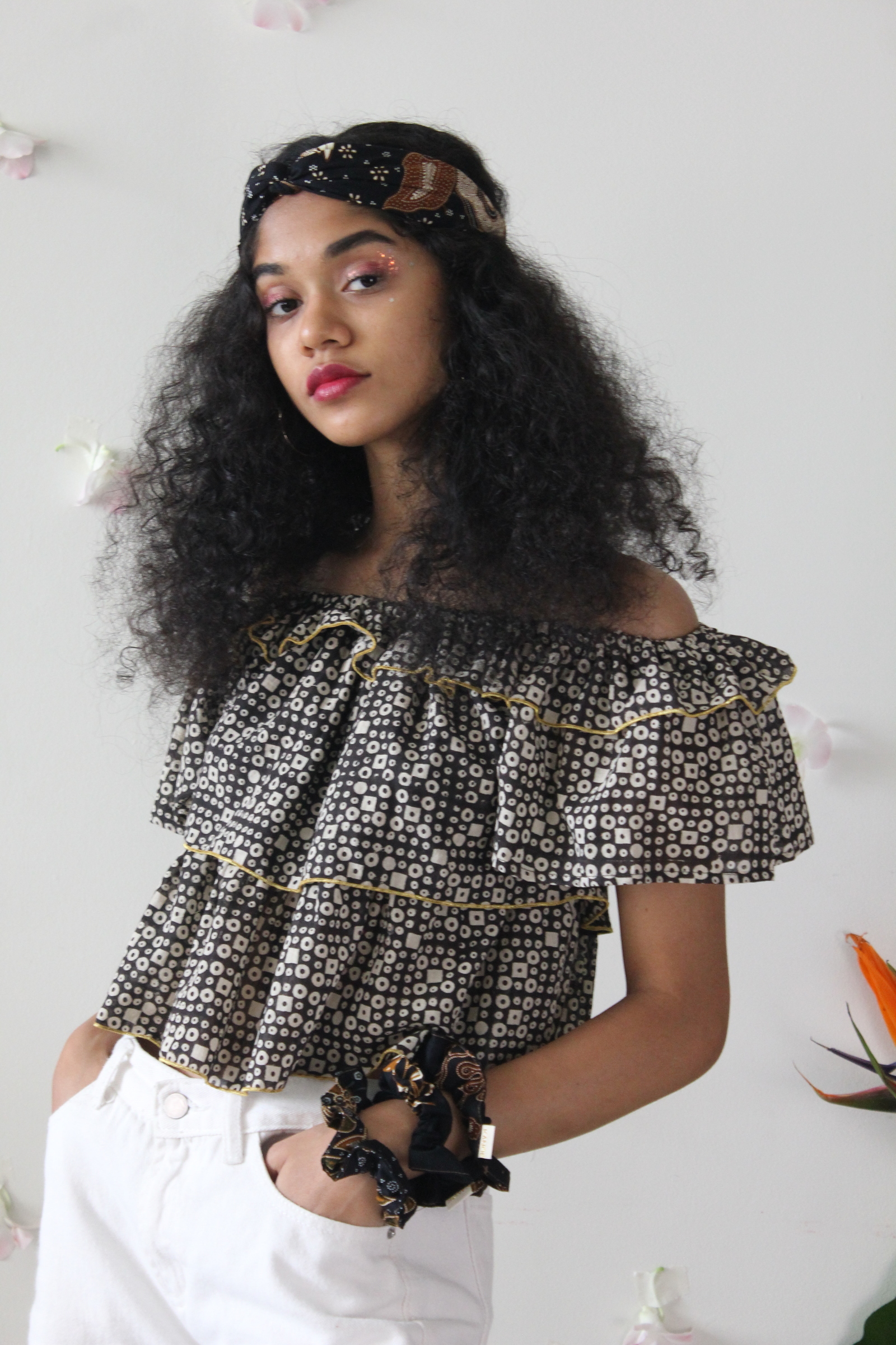 Flower Frill Top - Magnolia