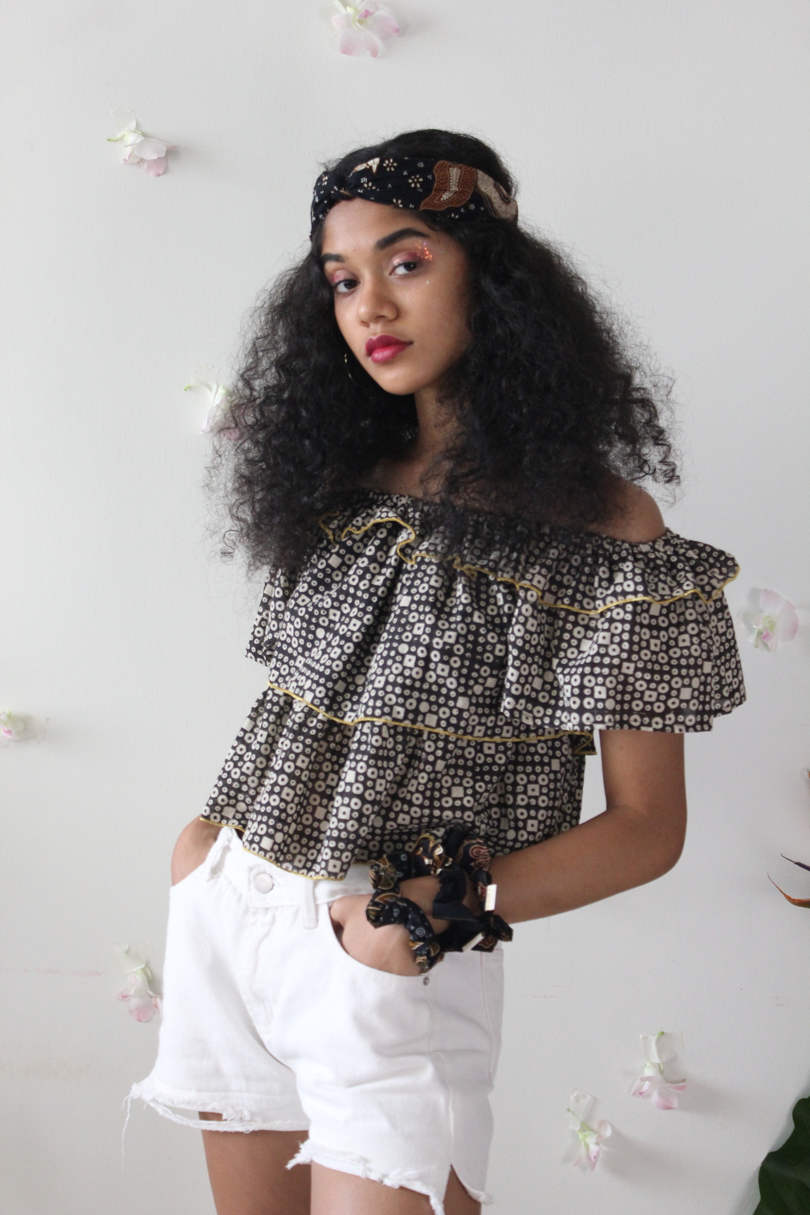 Flower Frill Top - Magnolia