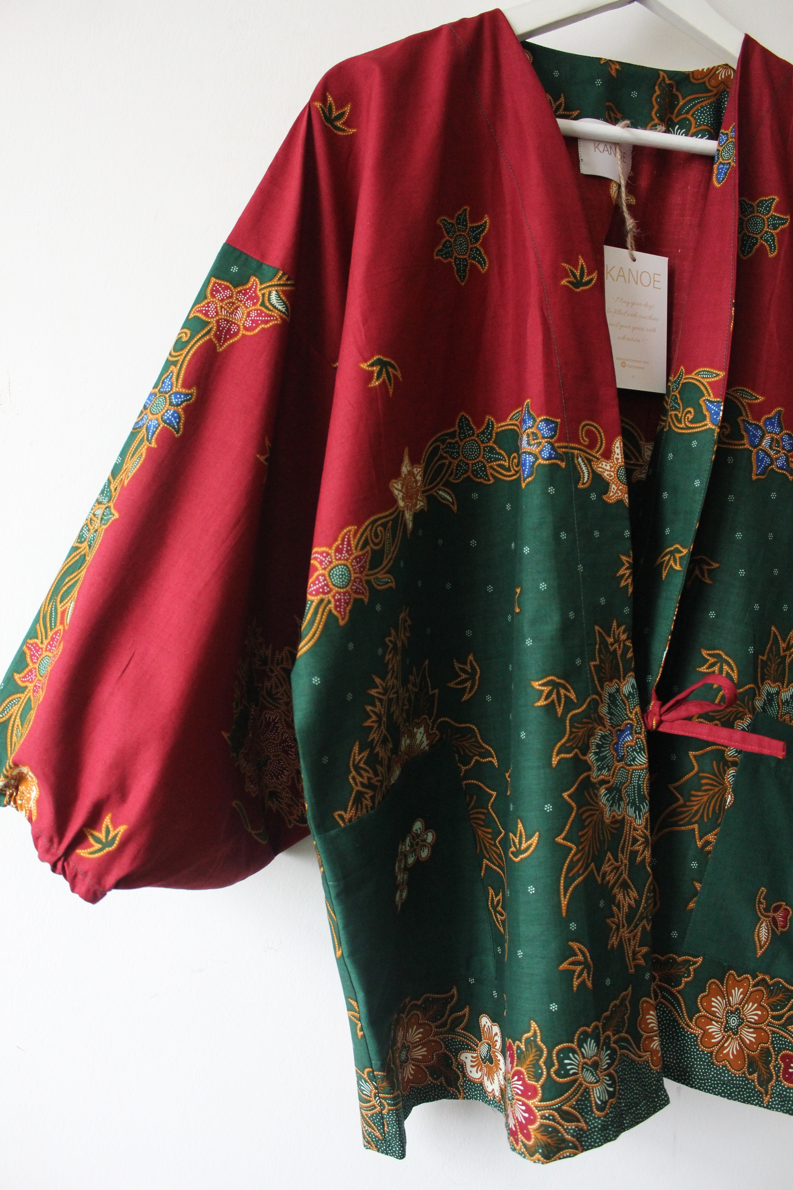Batik Kimono Signature - Red Garden