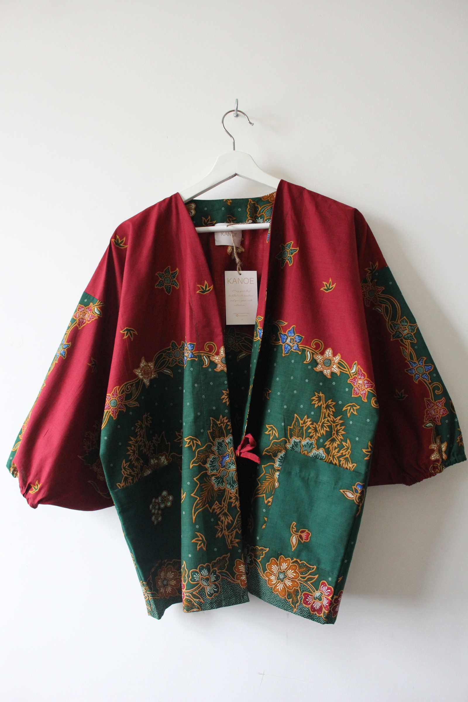 Batik Kimono Signature - Red Garden