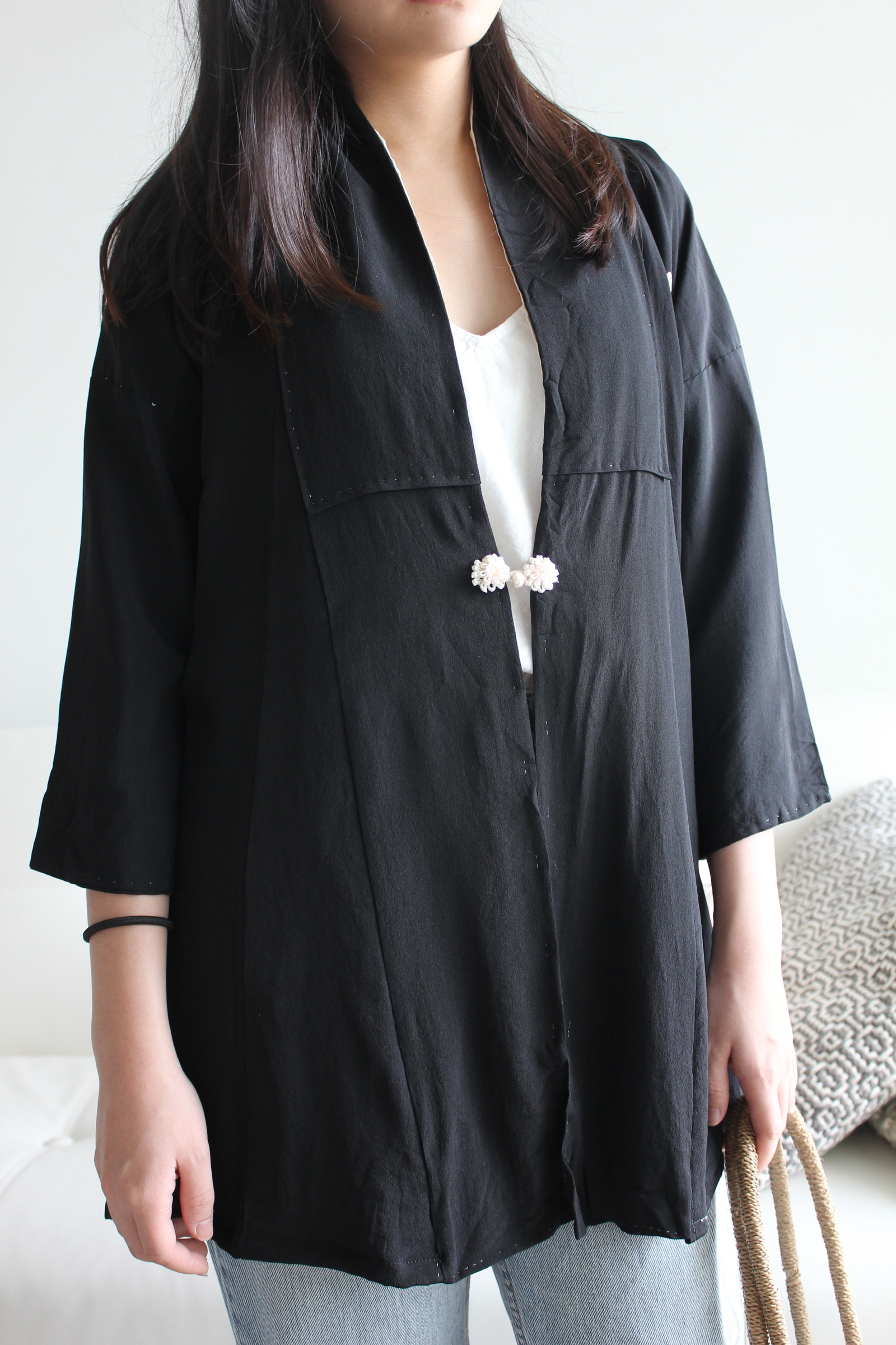 Upcycled Vintage Kimono Throwover - Moon dance