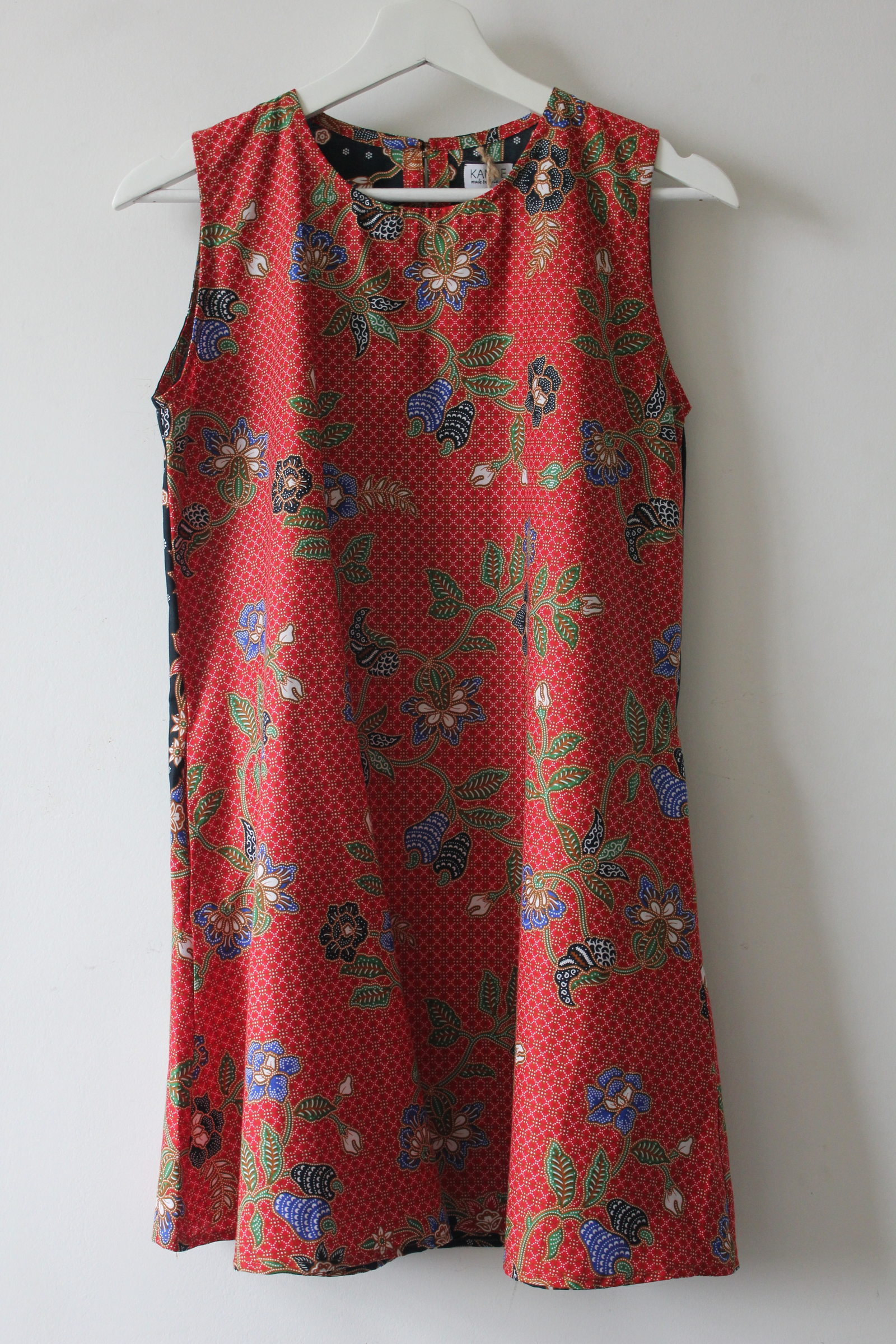 Batik Shift Dress (S) - Cherry