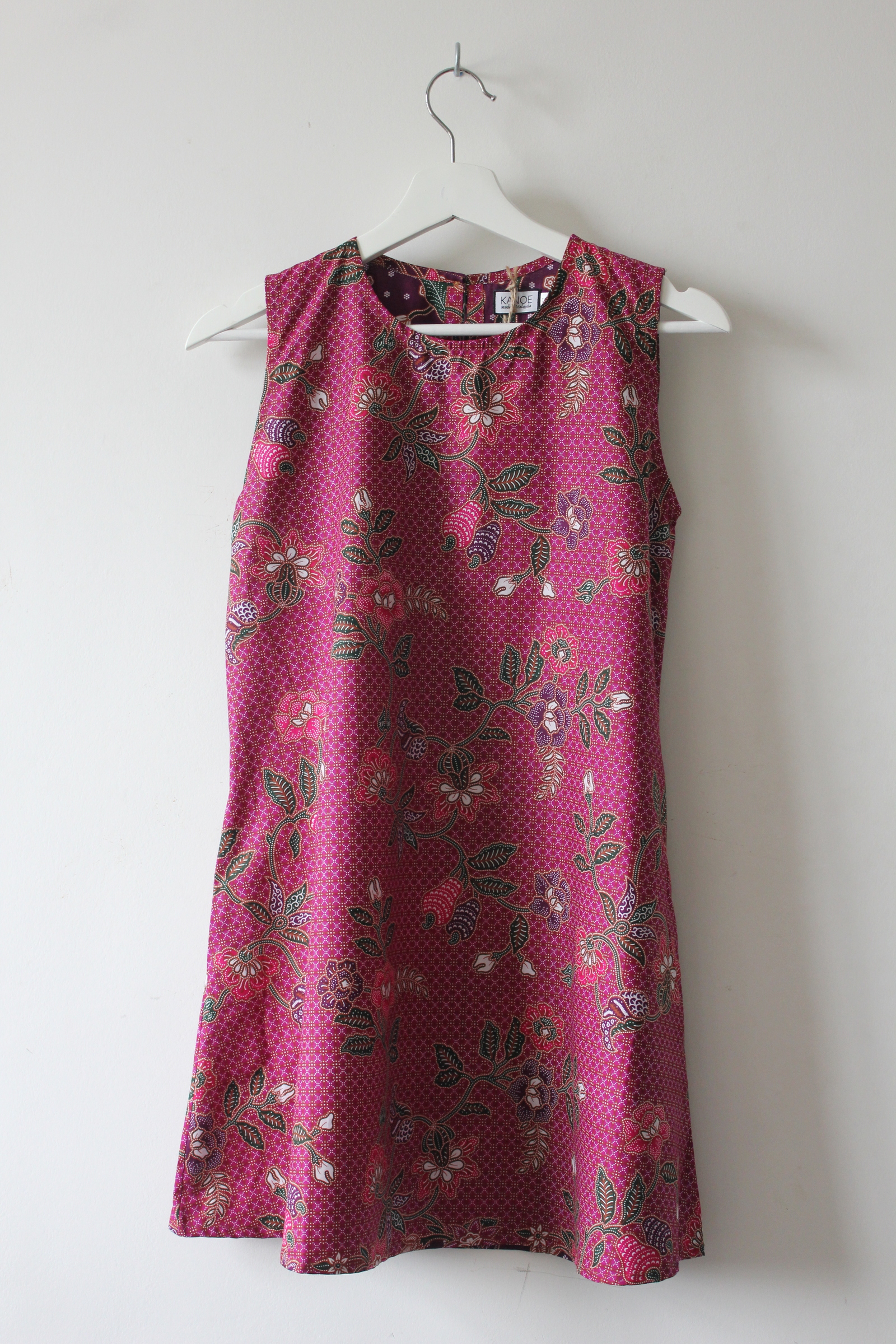 Batik Shift Dress (S) - Rose Wine