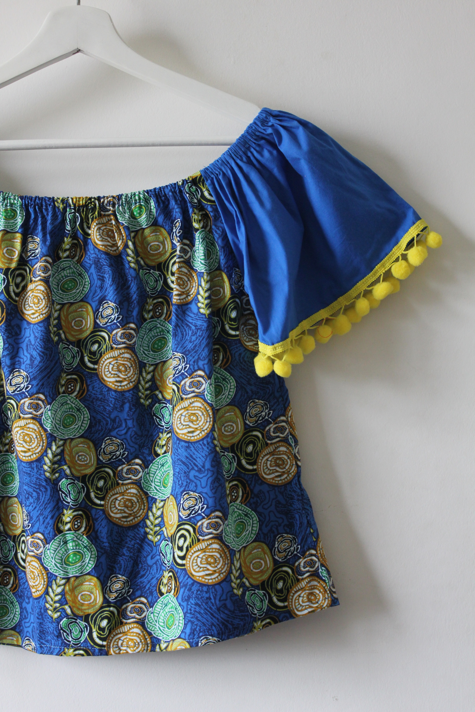 Off Shoulder Batik Top - Oceana ( Pom-Pom )