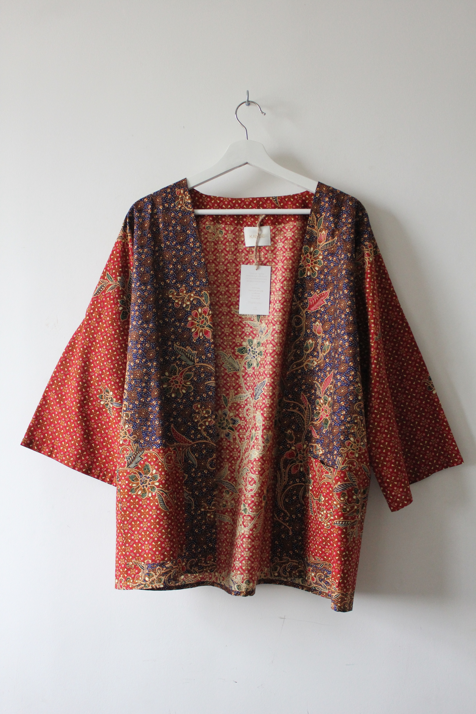 Batik Kimono Basic - Tiki ( Maroon )