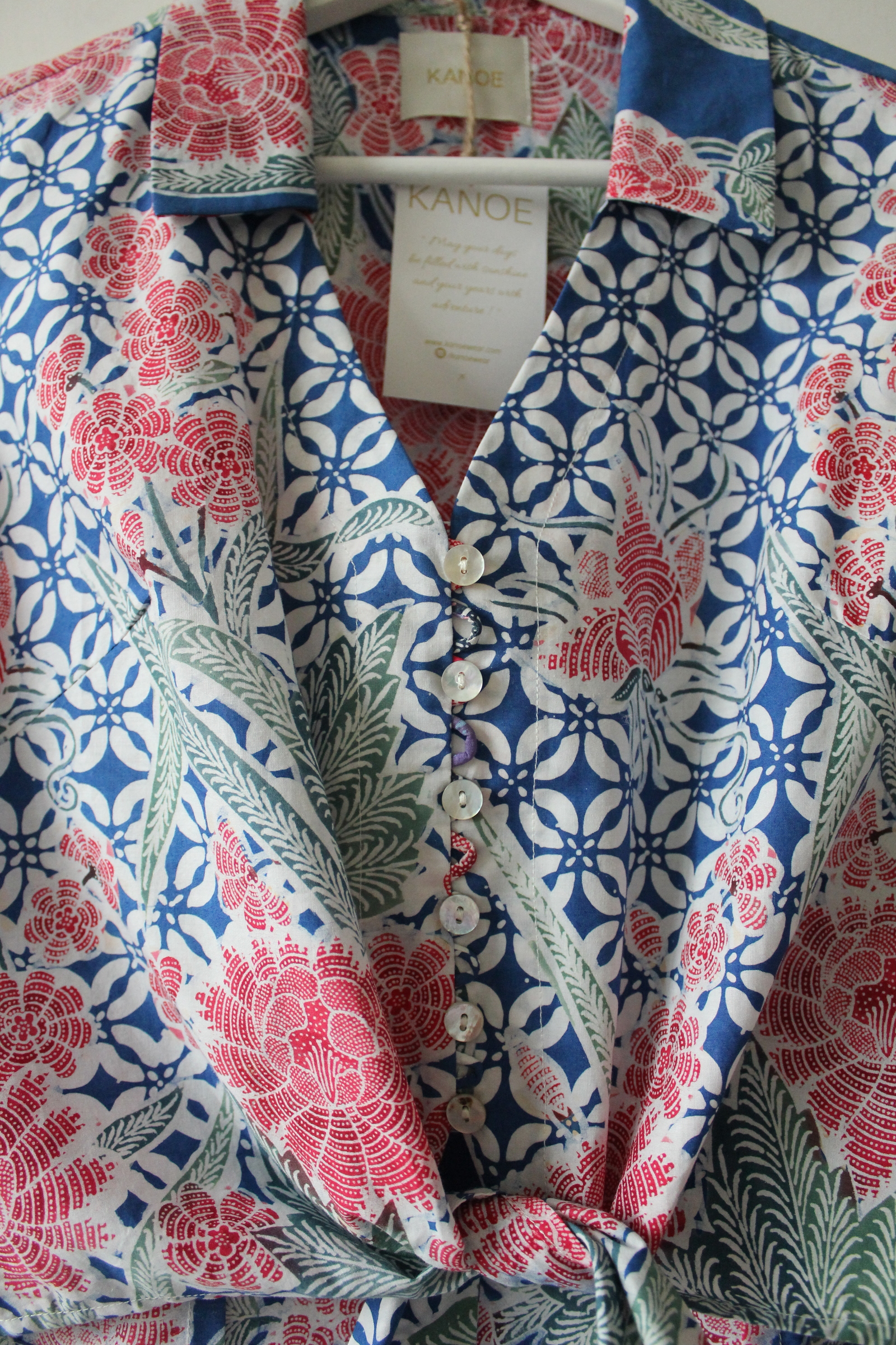 Pastel Sleeveless Vintage Top - Octivia ( Handstamped Batik )