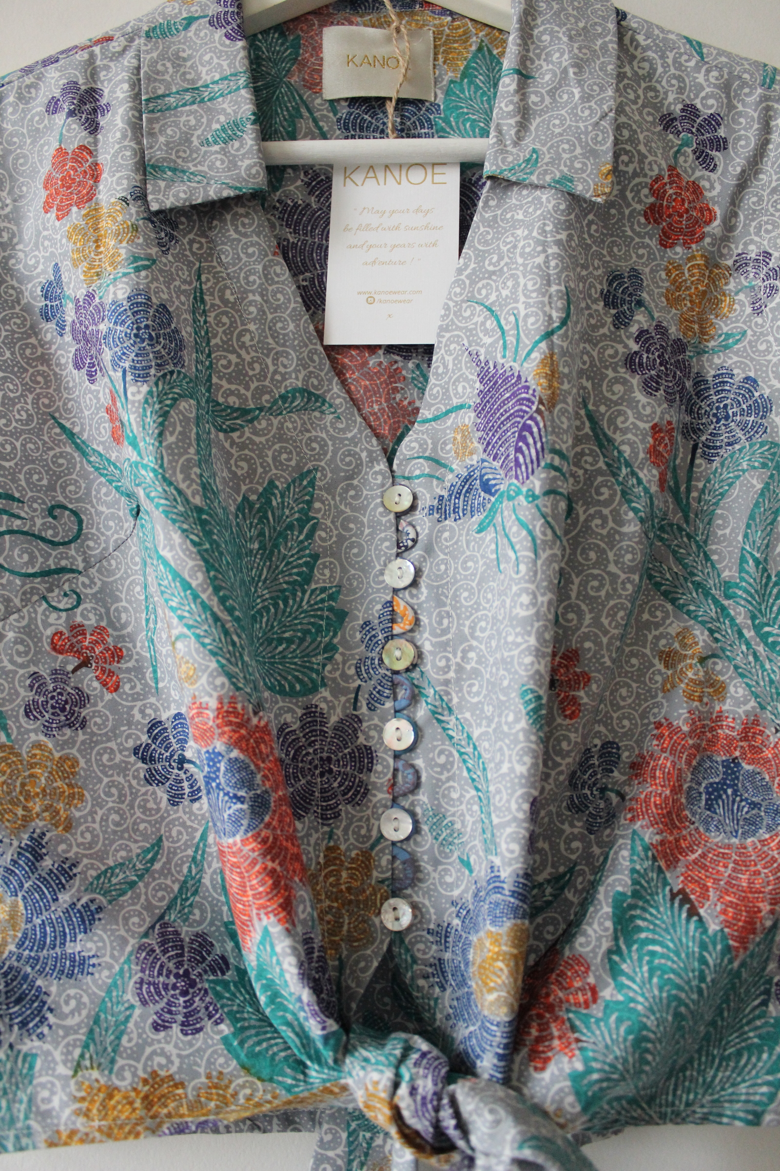 Pastel Sleeveless Vintage Top - Sue ( Handstamped Batik )