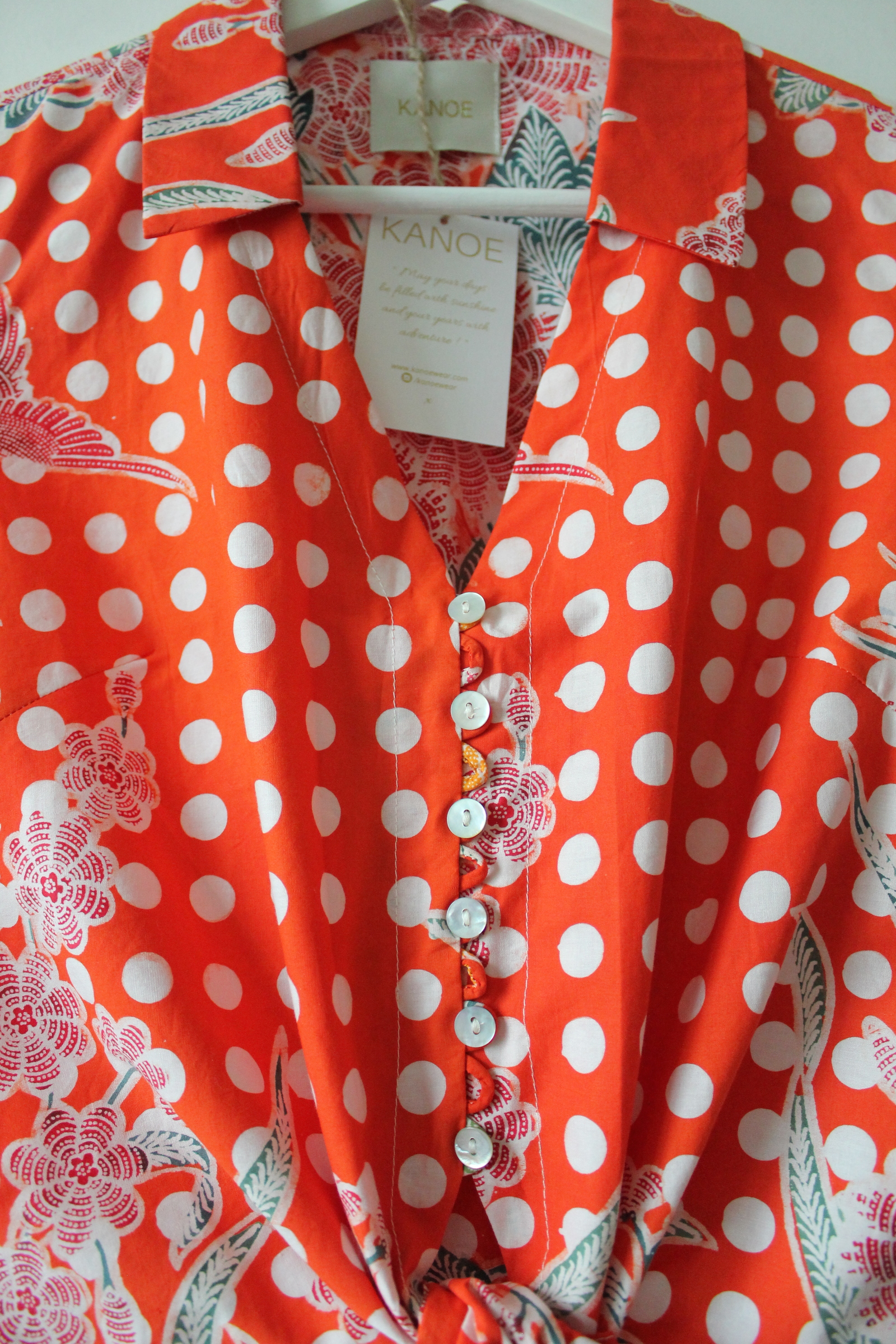 Pastel Sleeveless Vintage Top - Doris ( Handstamped Batik )
