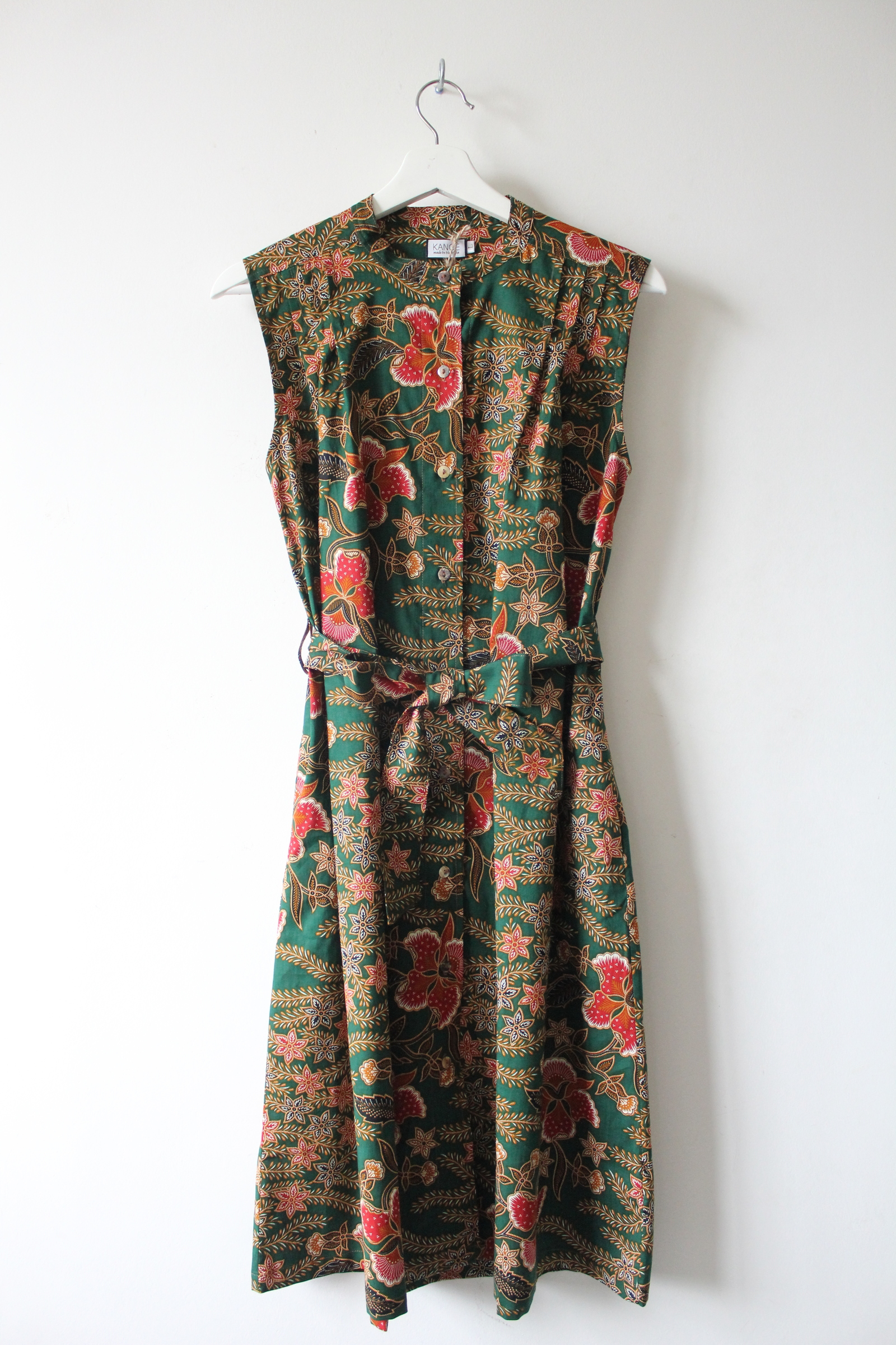 Button Down Dress (L) - Fern