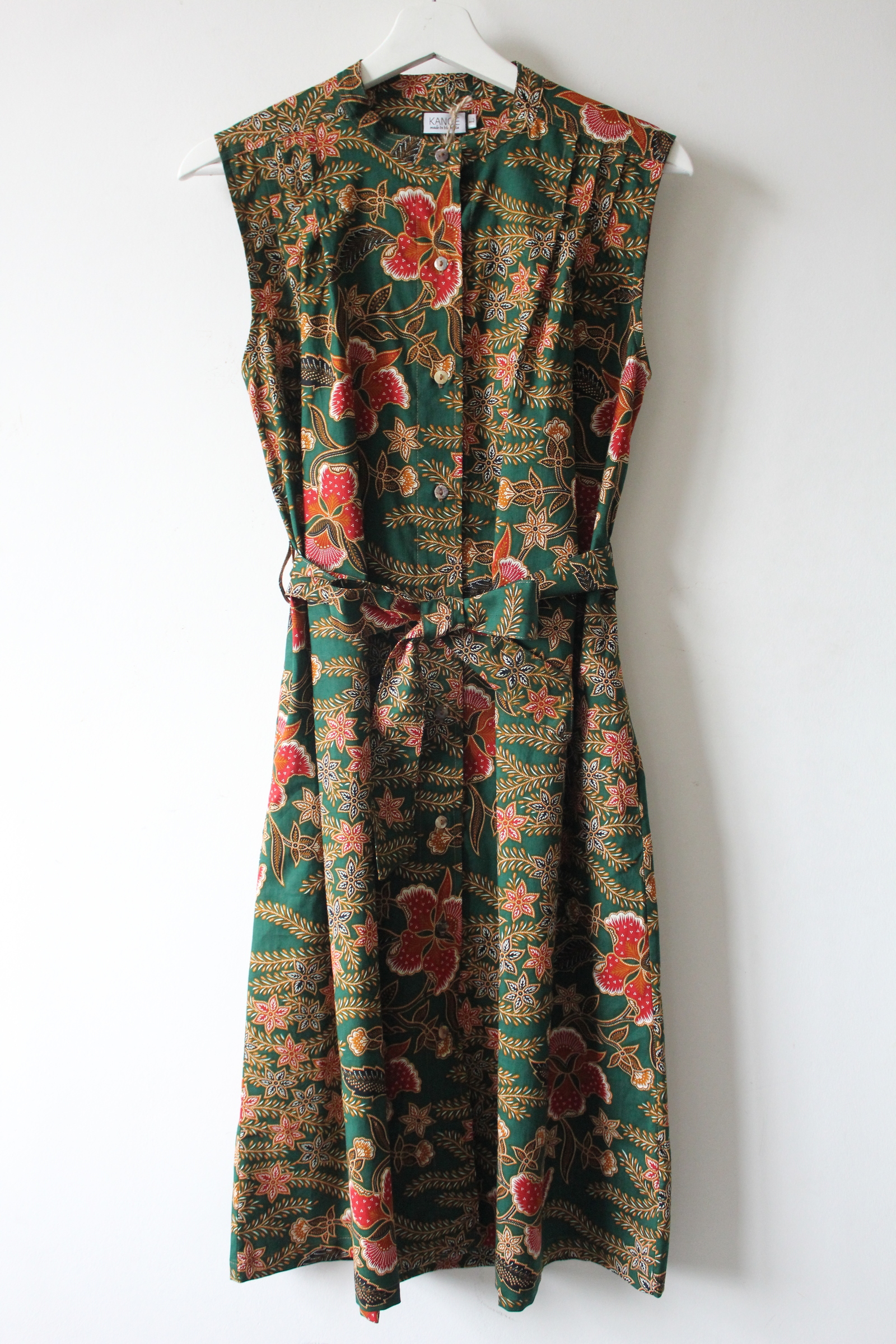 Button Down Dress (L) - Fern