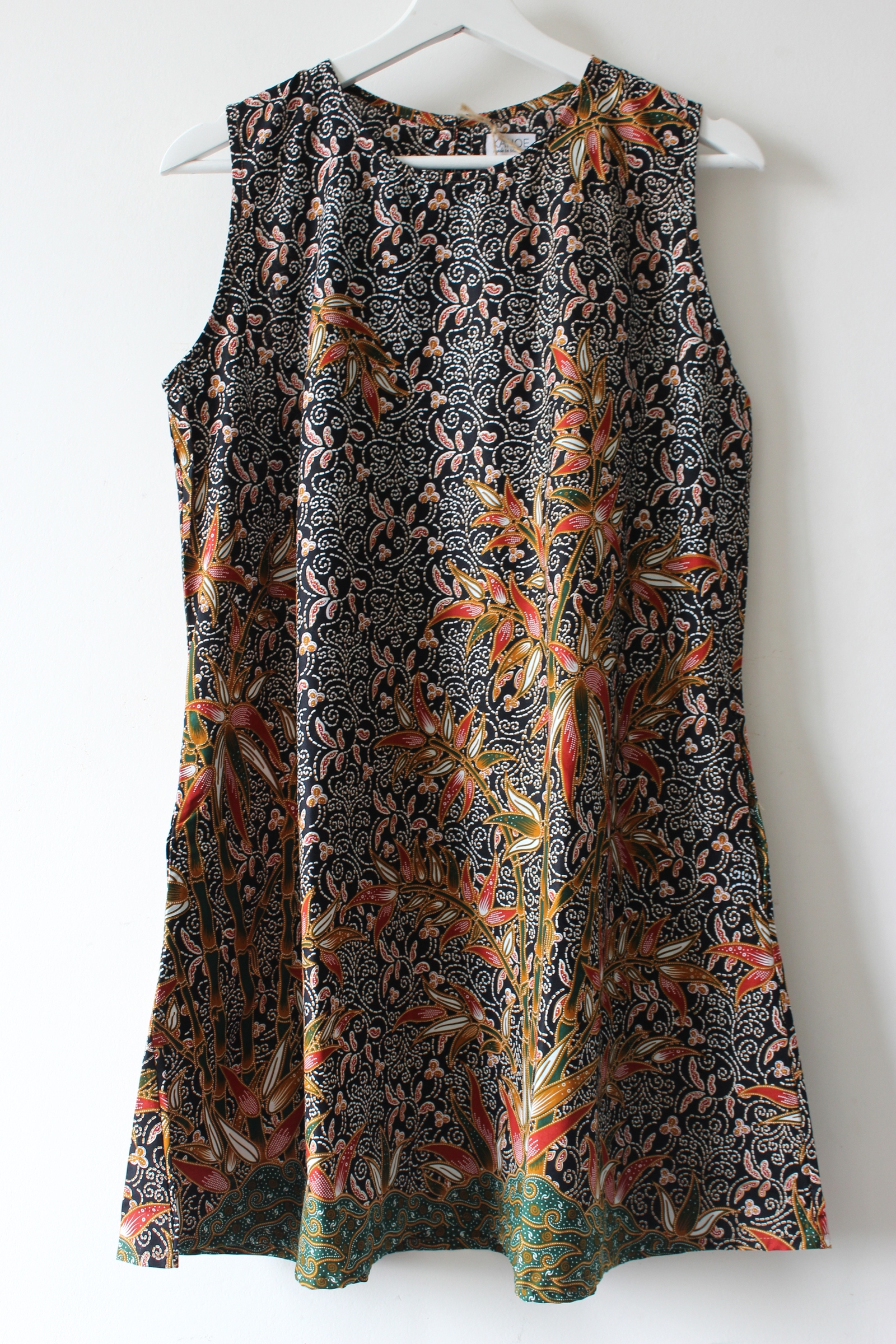 Batik Shift Dress (M) - Jesse (Black)