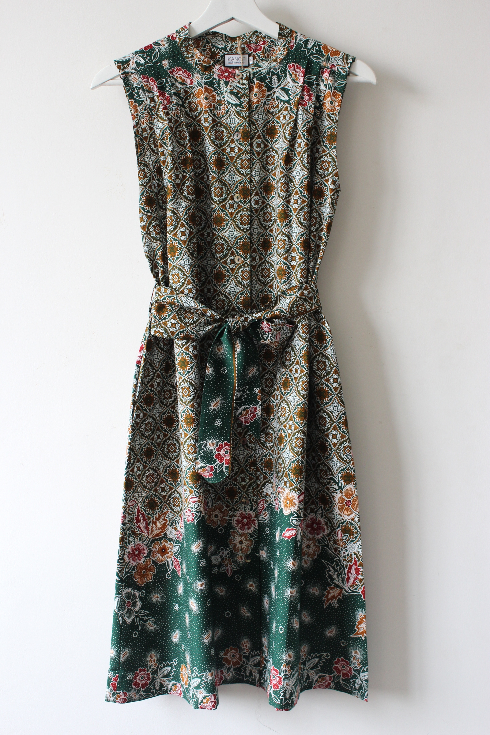 Button Down Dress (M) - Eva (Green)