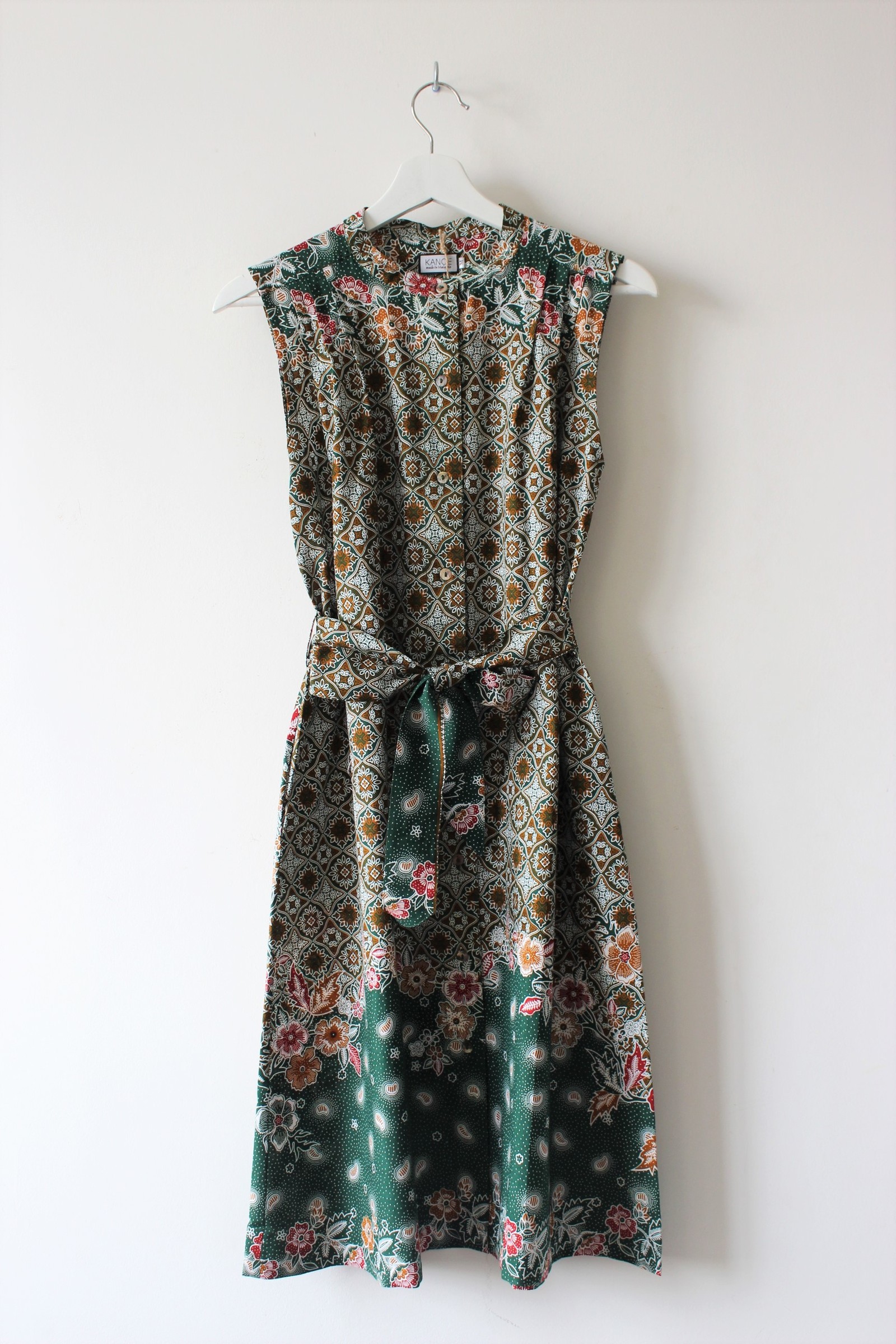 Button Down Dress (M) - Eva (Green)