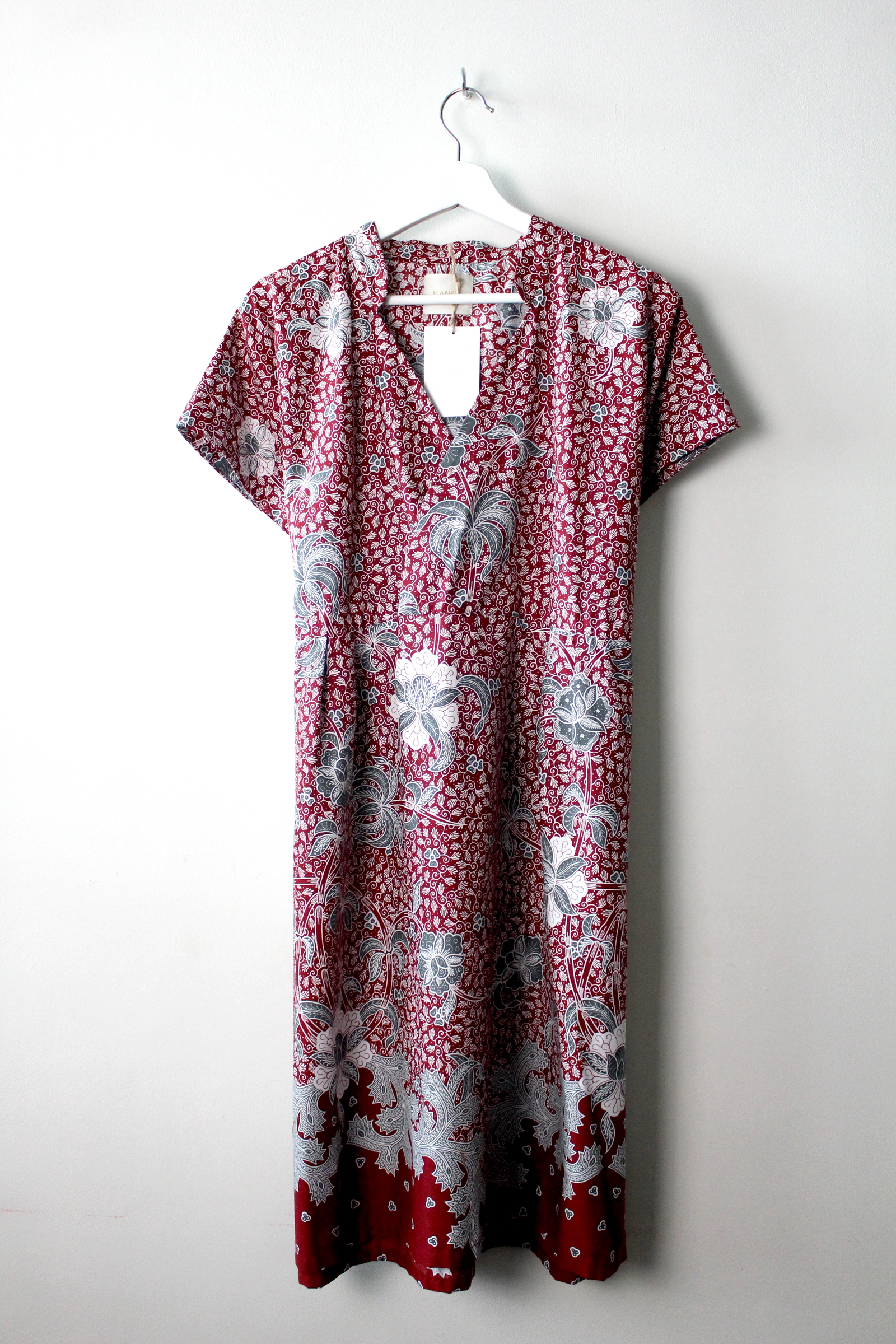 Kimono wrap dress w/ mandarin collar - Ting Ting