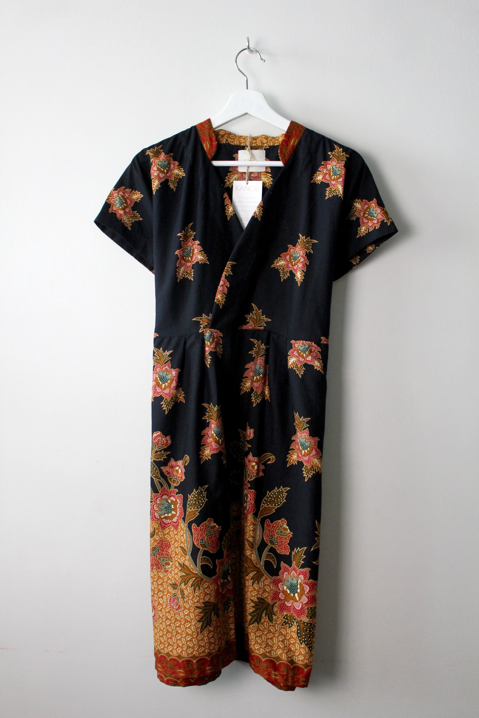 Kimono wrap dress w/ mandarin collar - Jolen
