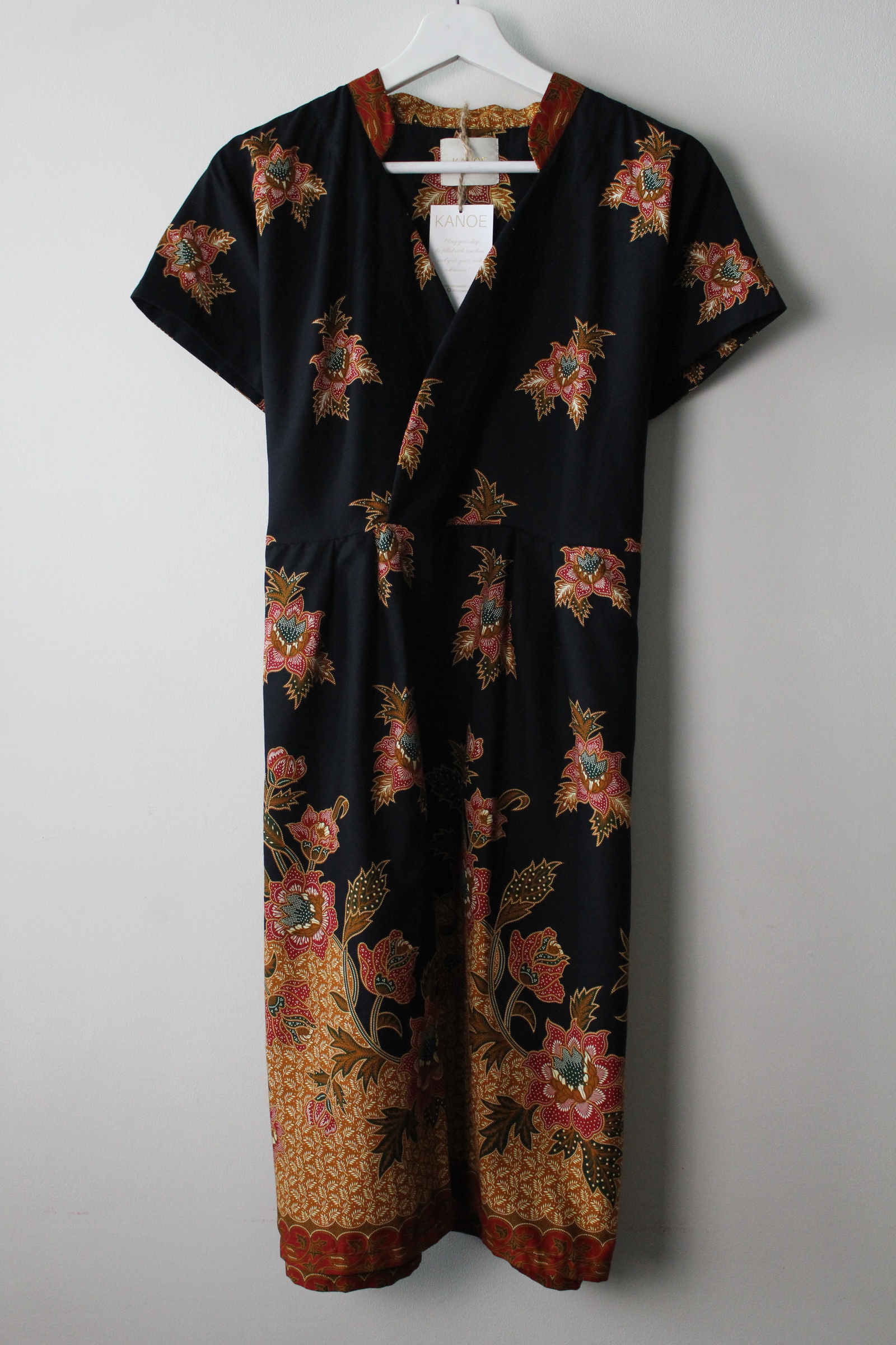 Kimono wrap dress w/ mandarin collar - Jolen