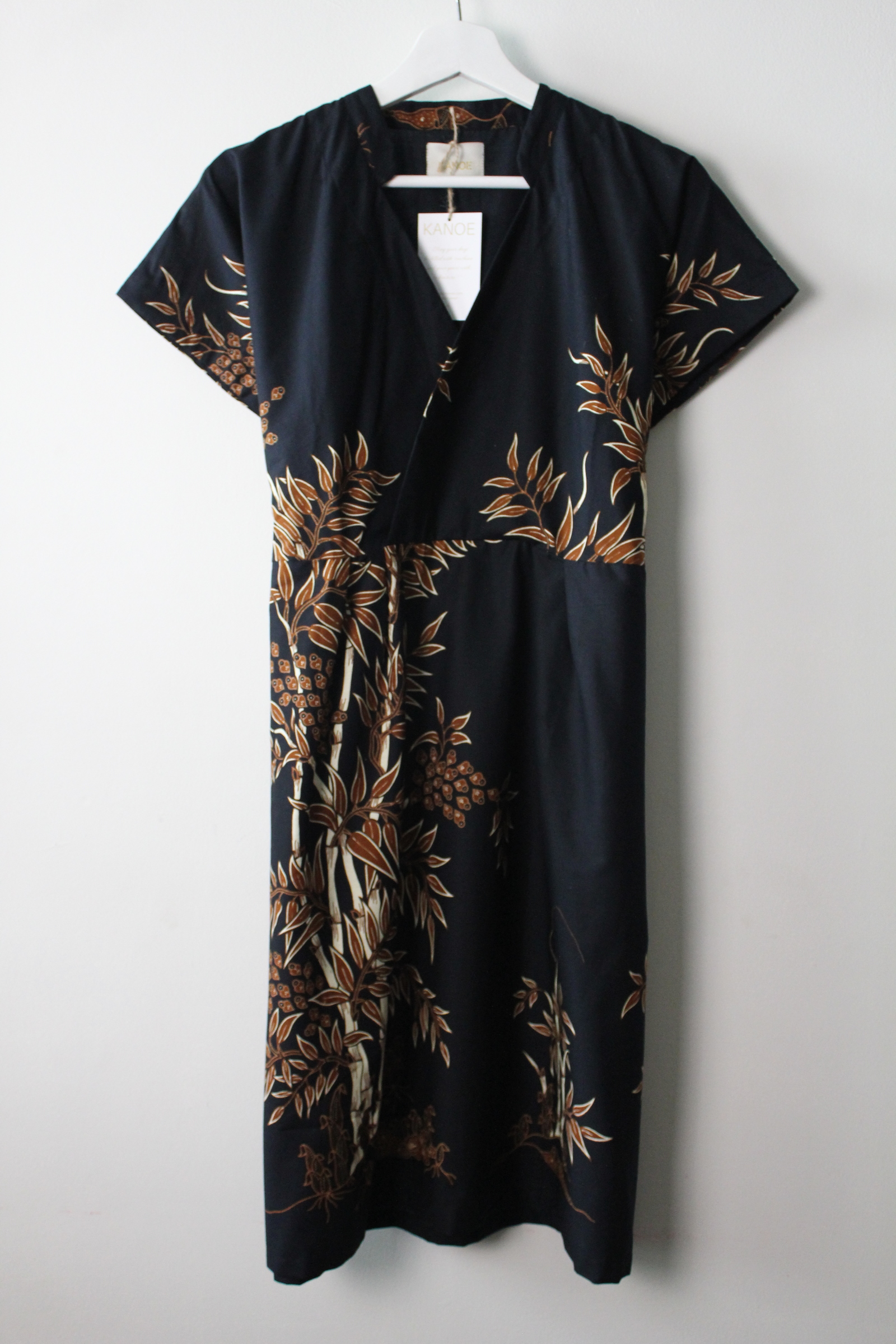 Kimono wrap dress w/ mandarin collar - Sophia